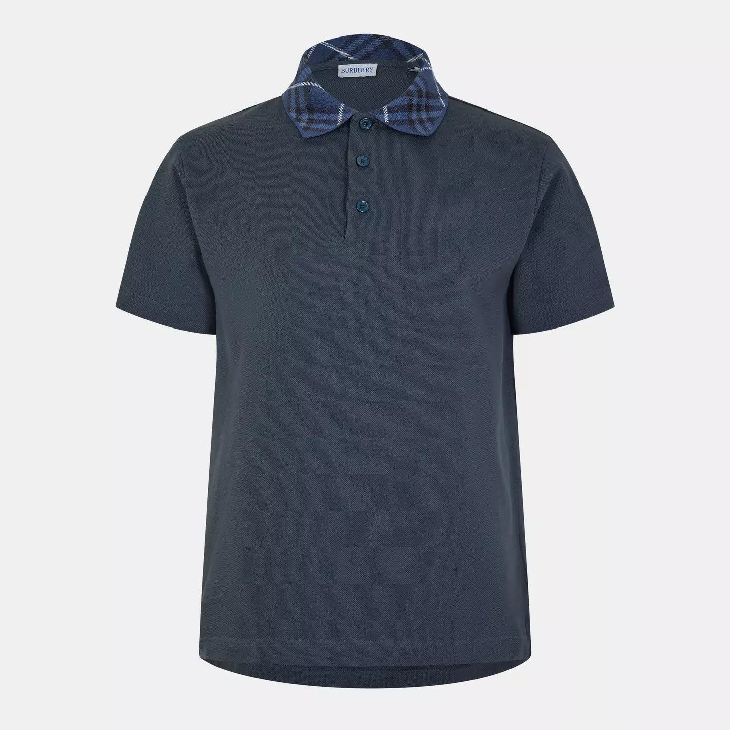 Burberry o1g2r1mq0426 Check Short Sleeve Polo Shirt in Magnet Size US M / EU 48-50 / 2 - 1 Thumbnail