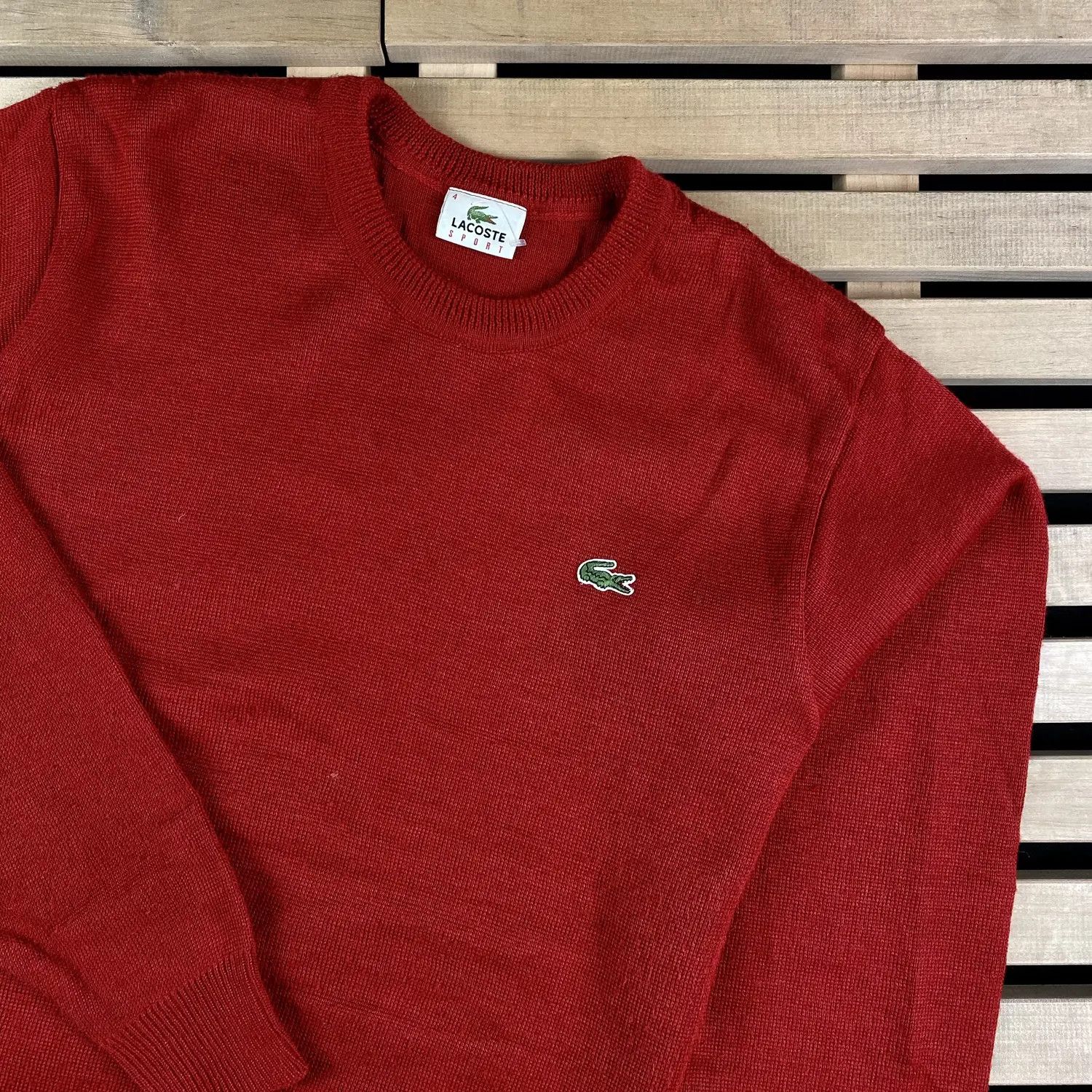 Lacoste Mens Lacoste Vintage Sweater Size 4 Size US M / EU 48-50 / 2 - 2 Thumbnail