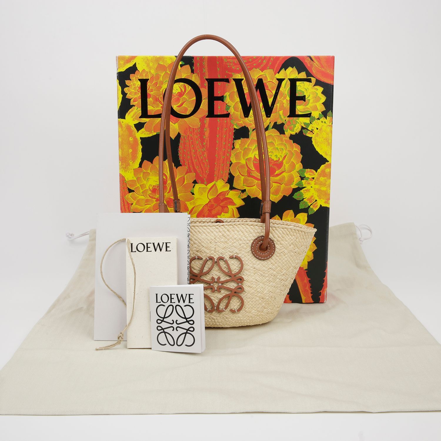Anagram Mini Basket Tote Bag in Brown, Women's