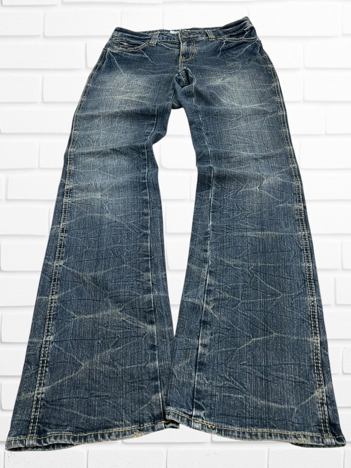 Hysteric Glamour × If Six Was Nine × Japanese Brand Flare Colza Japan Clawn Marks Fade Washed Heavy Whiskered Size US 30 / EU 46 - 1 Thumbnail
