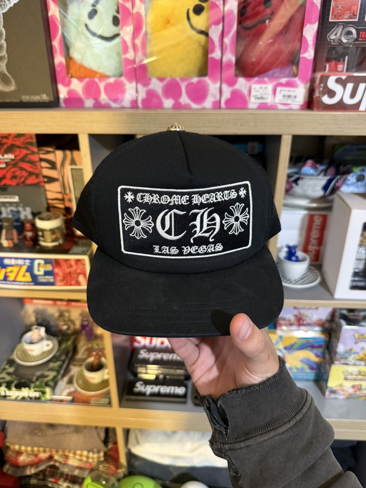 Chrome Hearts Black Las Vegas Trucker Hat