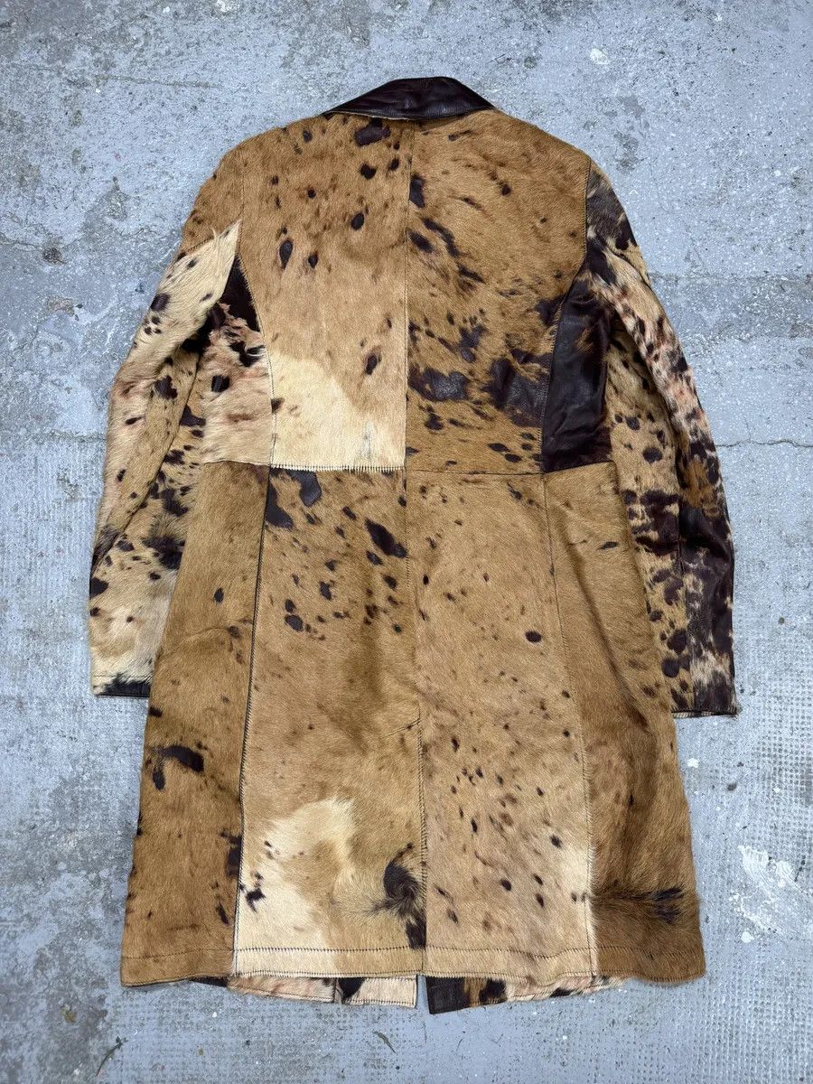 Just Cavalli AW2004 Cavalli Brown & Beige Pony Hair Caw Effect Trench Coat Size S / US 4 / IT 40 - 2 Thumbnail