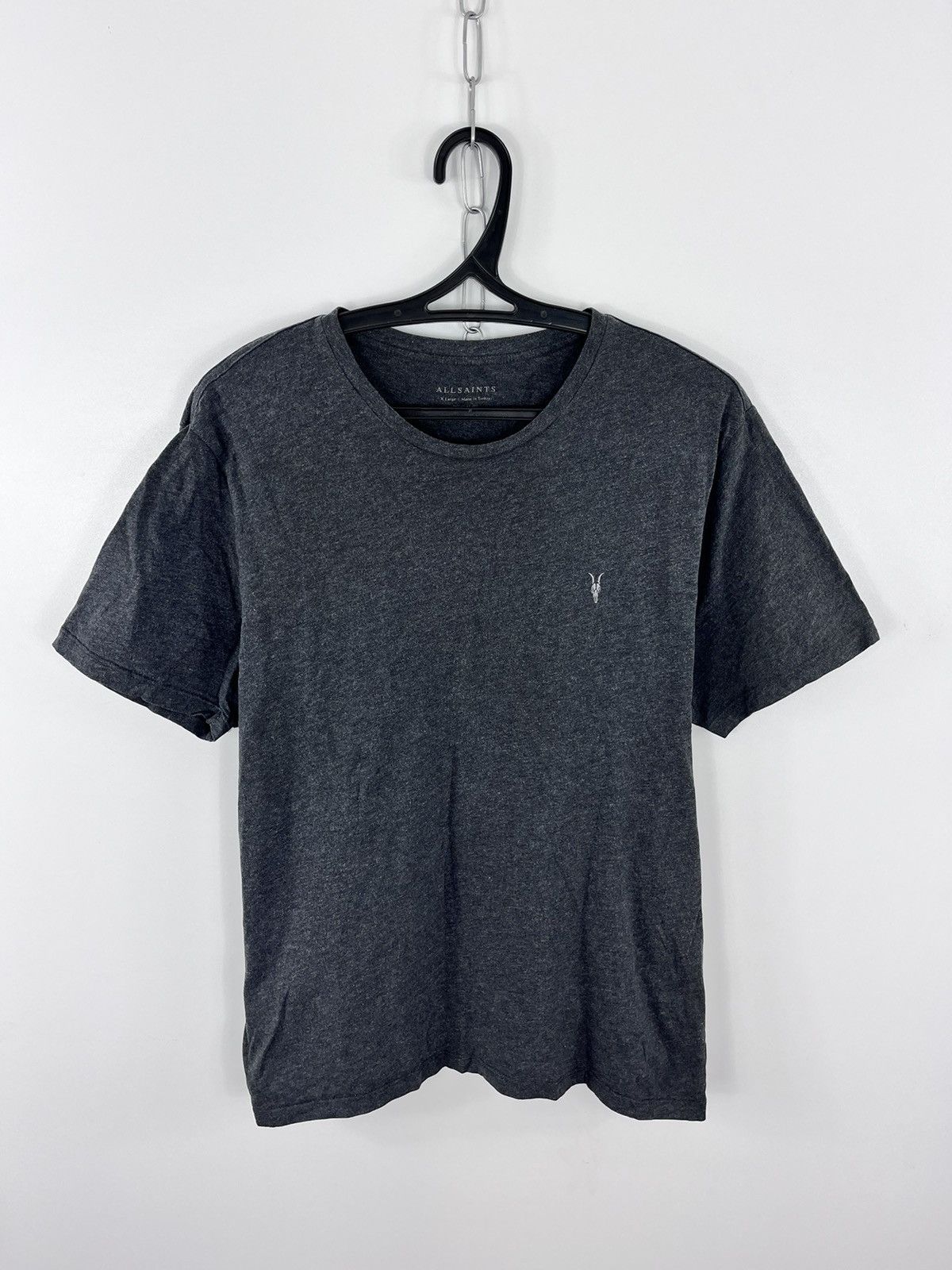 Allsaints × Japanese Brand Allsaints Basic T-Shirt Small Logo Dark Grey Size XL Size US XL / EU 56 / 4 - 1 Thumbnail