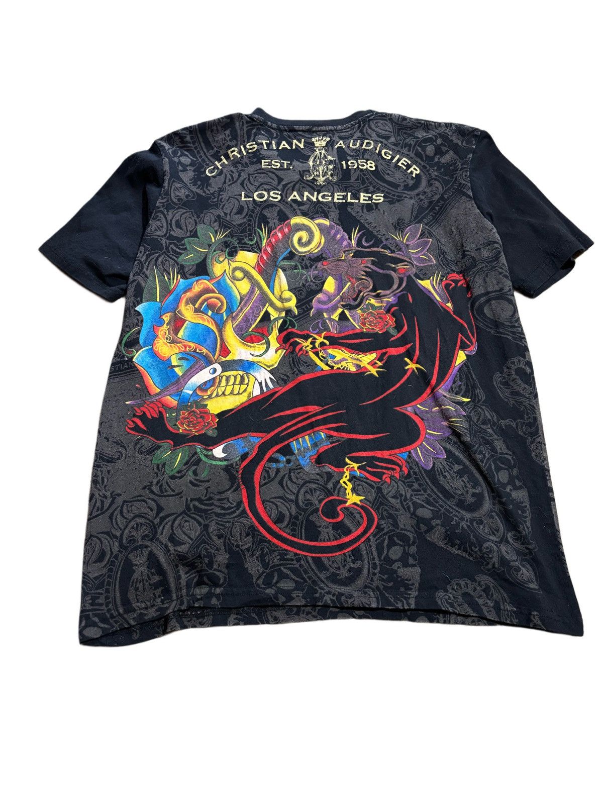 Christian Audigier × Vintage Rhinestone panther tattoo tee Size US XL / EU 56 / 4 - 2 Thumbnail