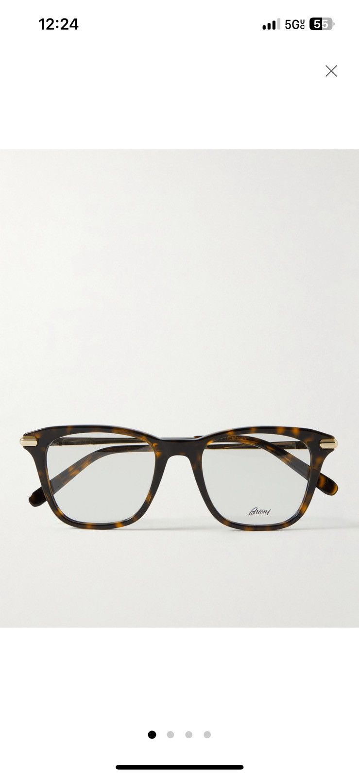 Brioni Brioni d frame gold tone tortoiseshell optical glasses Size ONE SIZE - 1 Thumbnail