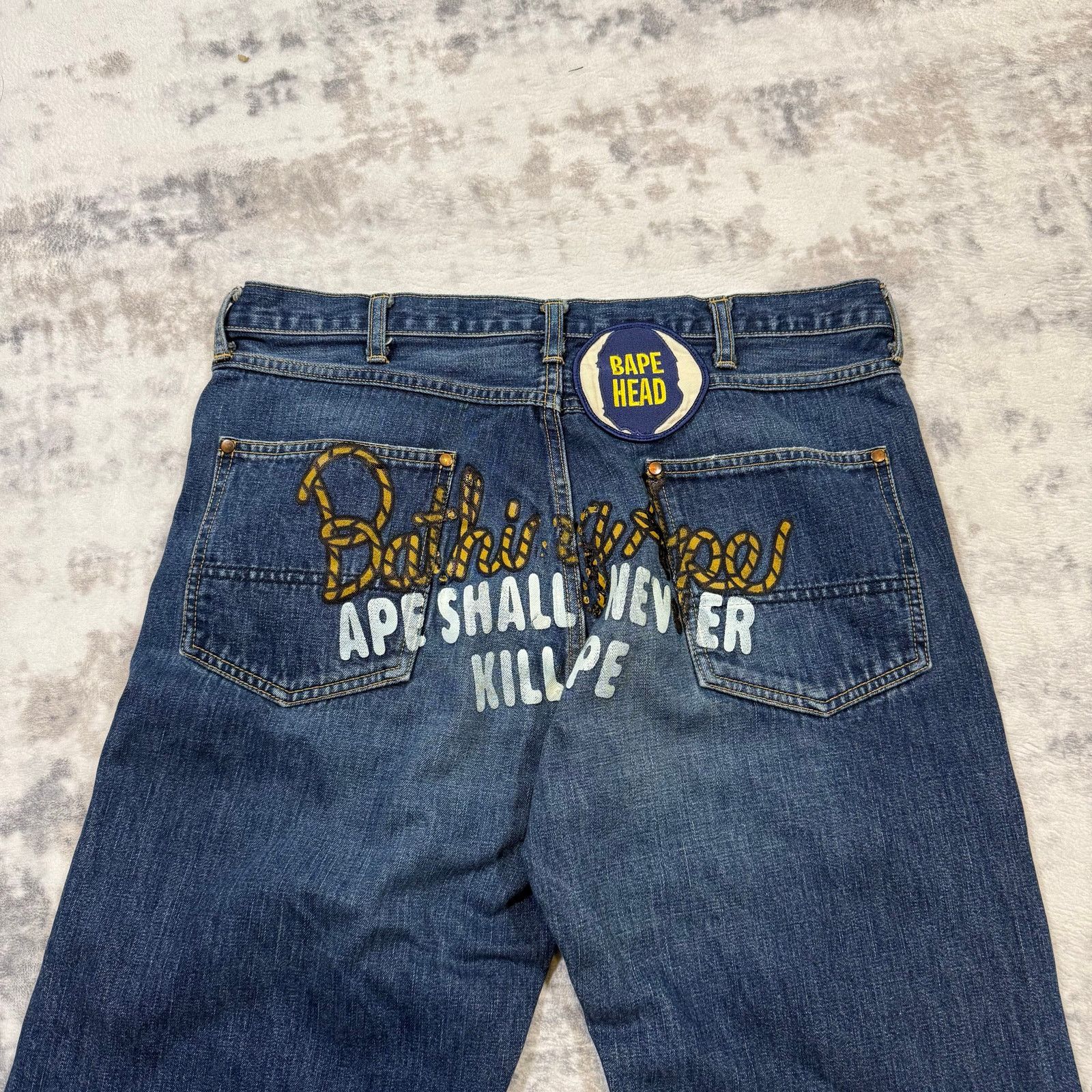 Bape × Nigo Authentic Bape 2000’s Champion Logo Jeans 34 Size US 34 / EU 50 - 2 Thumbnail