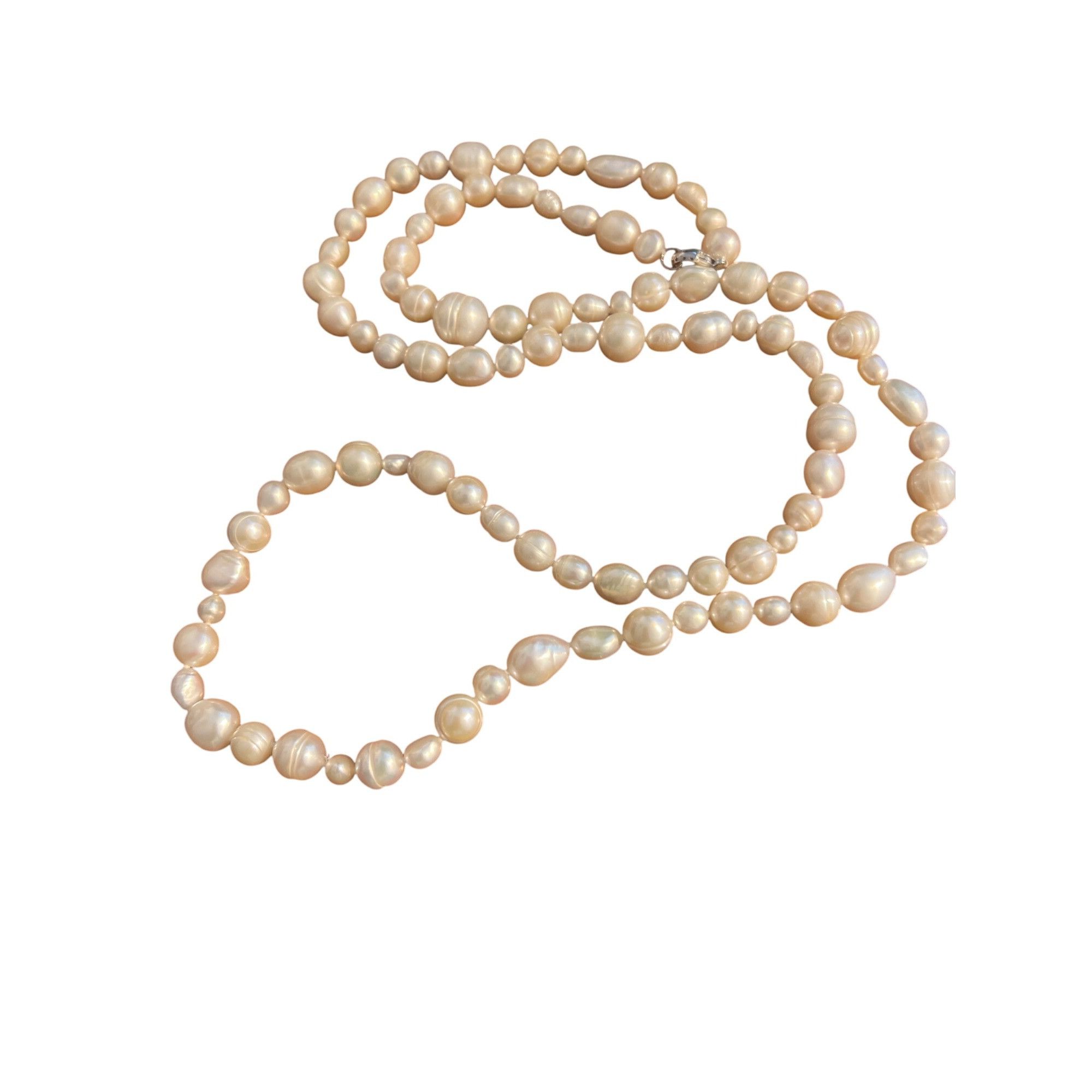 Other Vintage Honora Long Genuine Pearl Necklace Sterling Silver D Size ONE SIZE - 1 Thumbnail