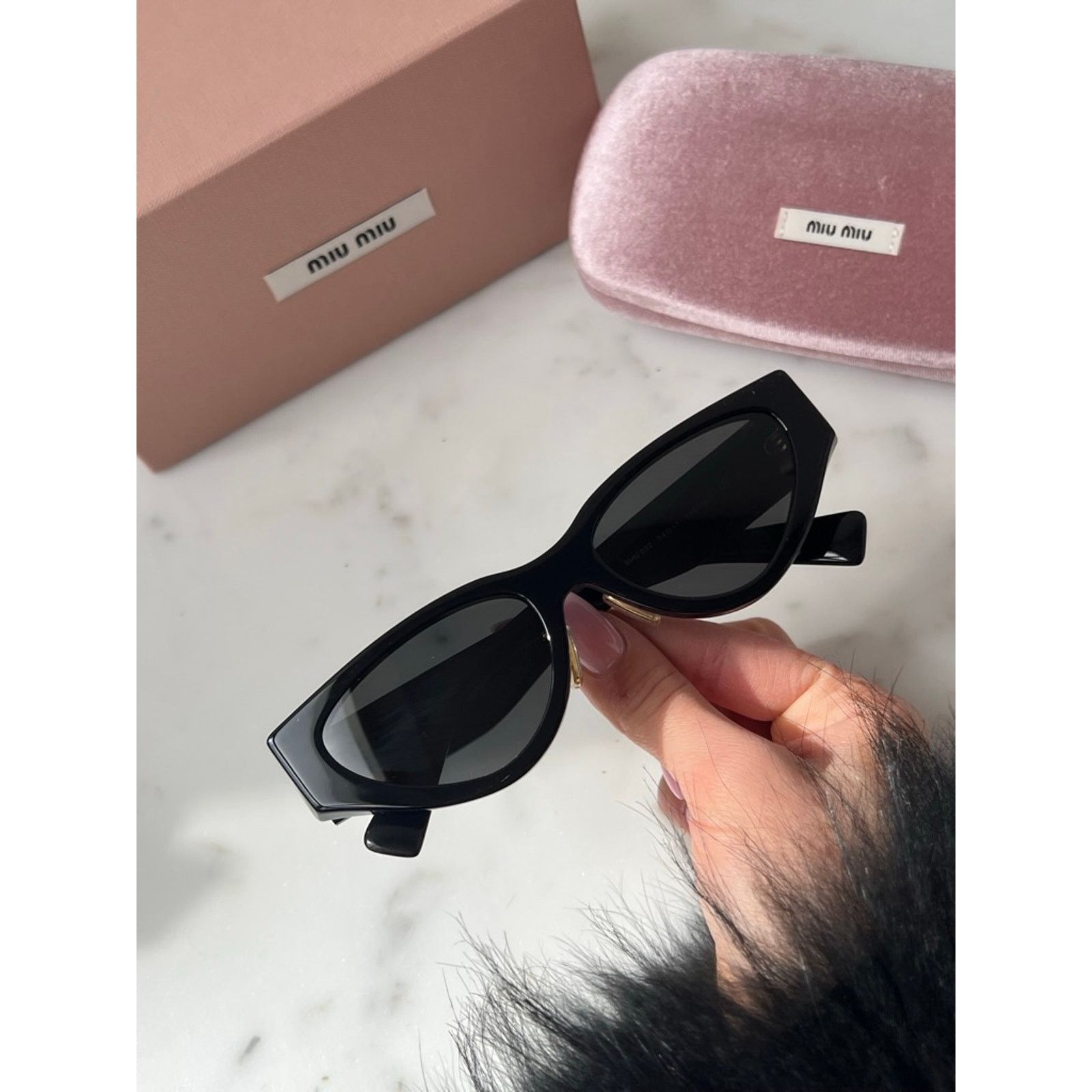 Miu Miu NEW Miu Miu MU03ZS Black Cat Eye Sunglasses | Grailed