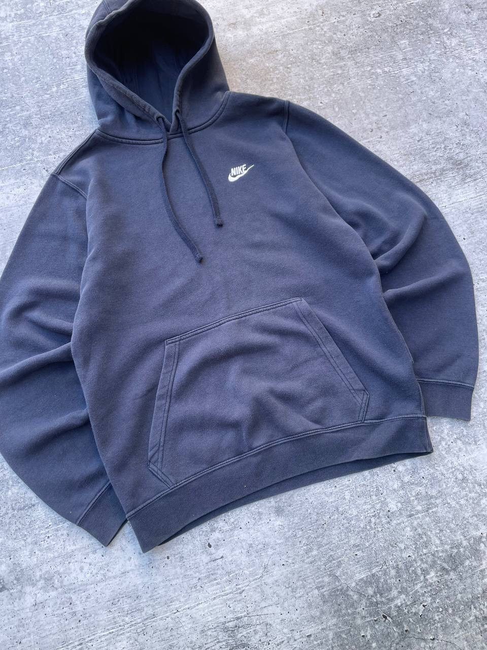 Nike × Vintage Vintage Nike Sun Faded Navy Hoodie Y2K Size US S / EU 44-46 / 1 - 5 Thumbnail