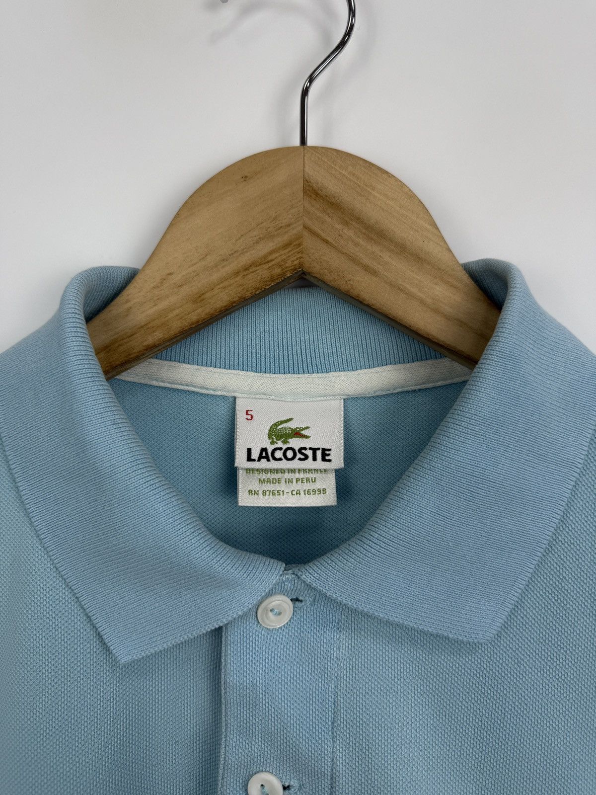 Lacoste 🇫🇷 Vintage 90s Lacoste Polo T-Shirt Made in Peru Retro Rare Size US L / EU 52-54 / 3 - 5 Thumbnail
