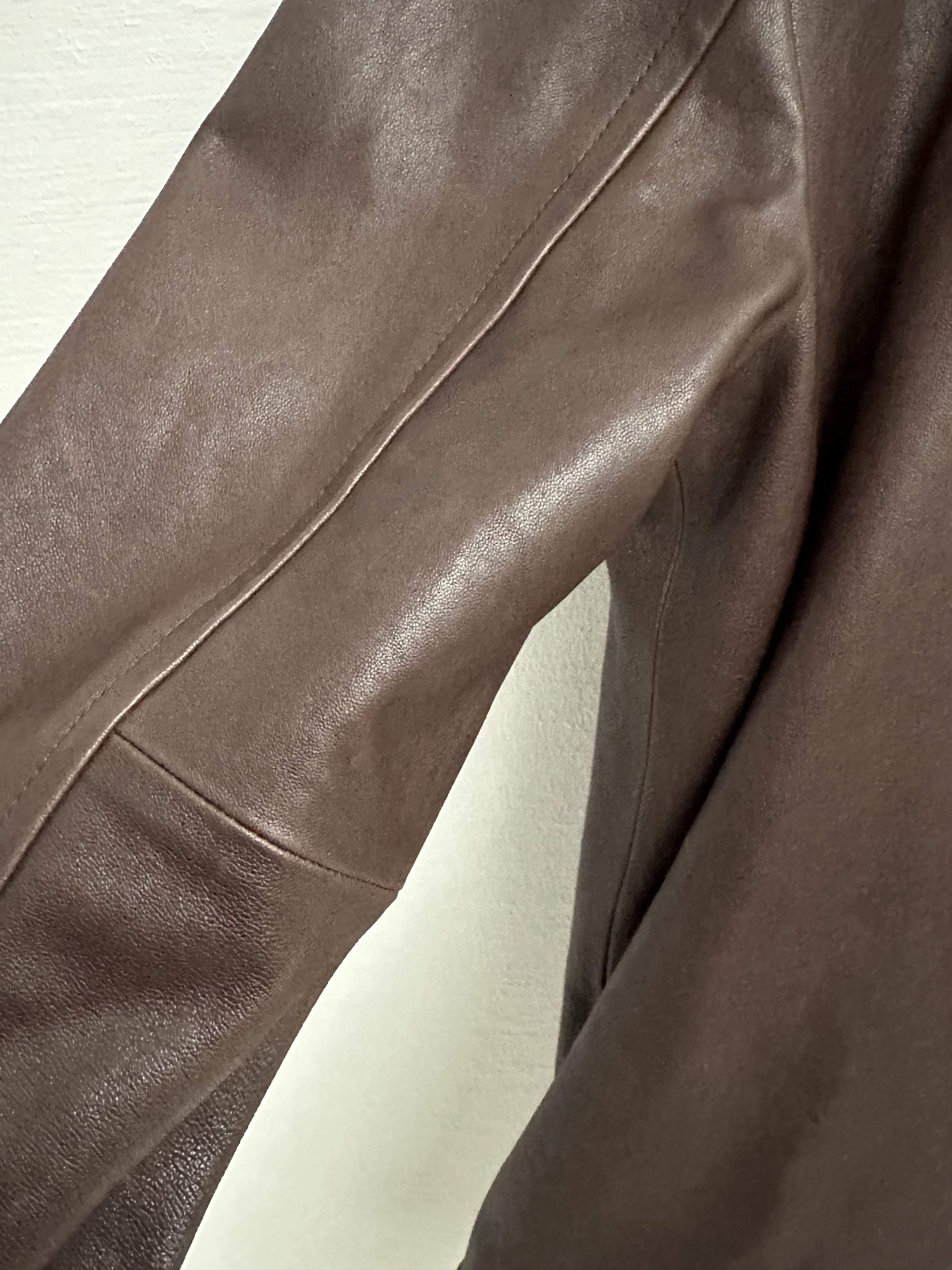 Veronica Beard Thandie Dickey Coat, Dark Chocolate Leather Jacket Size M / US 6-8 / IT 42-44 - 11 Thumbnail