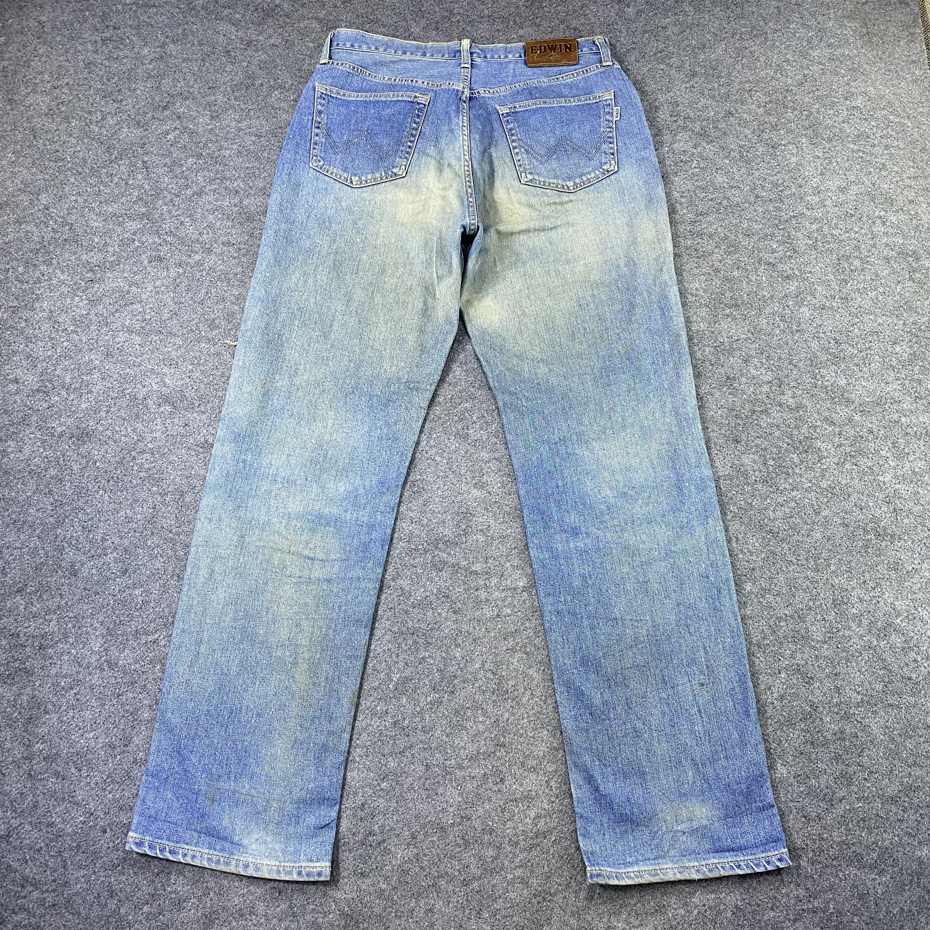Edwin Vintage Edwin 434 Distress Blue Wash Denim-J1185 Size US 32 / EU 48 - 4 Thumbnail