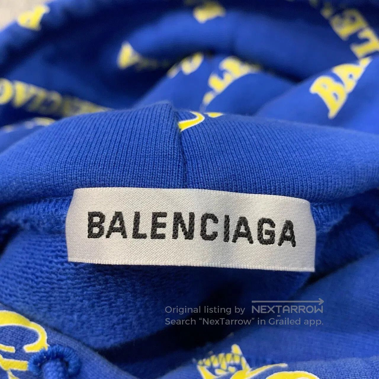 Balenciaga balenciaga blue printed hooded sweatshirt. Size US L / EU 52-54 / 3 - 6 Thumbnail