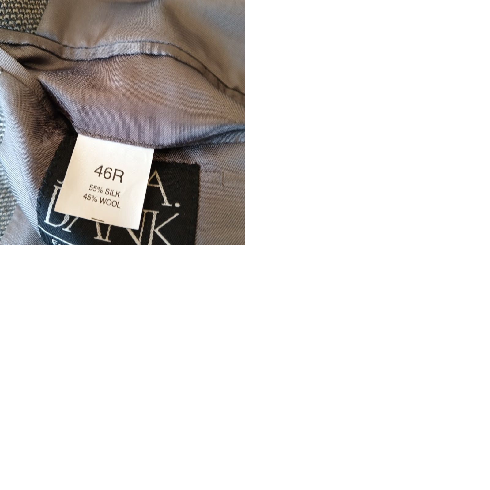 Jos. A. Bank Jos. A. Bank Blazer Mens 46 Gray Silk Wool Two-Button Single VentJacket/Suit Coat Cardigan? Size 46R - 9 Thumbnail