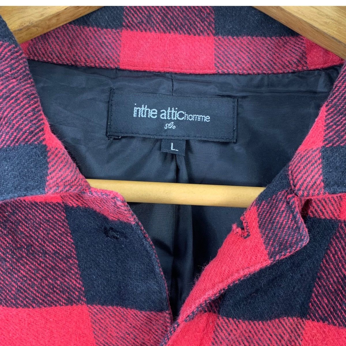 In The Attic × Japanese Brand IN THE ATTIC Homme Japanese Brand Casualwear Checkered Shirt Size US L / EU 52-54 / 3 - 7 Thumbnail