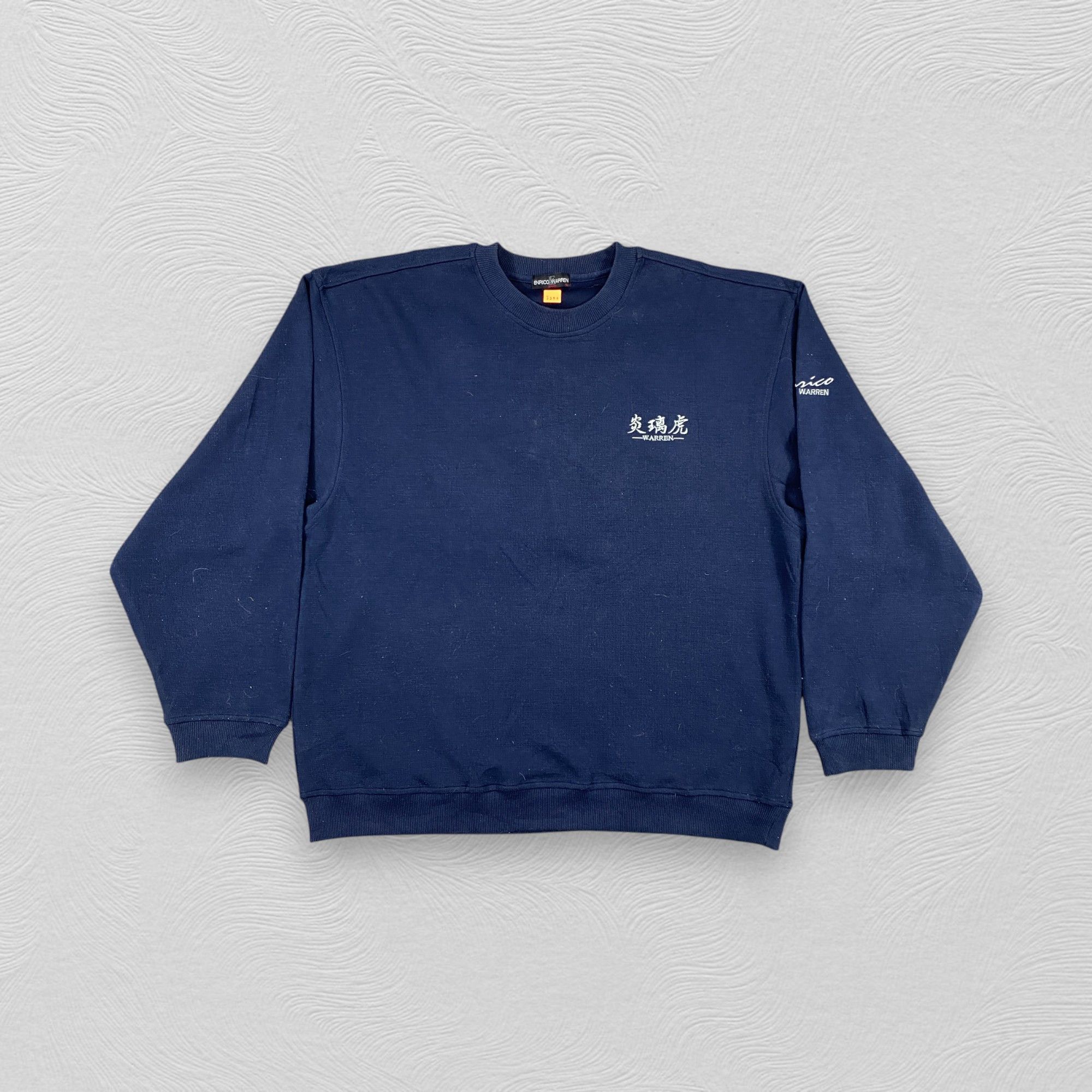Japanese Brand Vintage Japanese Brand Enrico Warren Blue Sweatshirt -J288 Size US XL / EU 56 / 4 - 2 Thumbnail