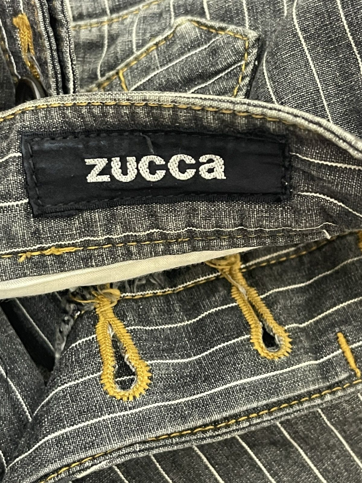 Zucca Thin Denim Zucca Striped Painter Relax Pant 2🟦2 Size US 31 - 14 Thumbnail