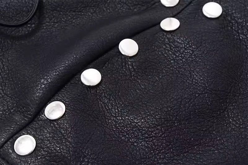 Other Gothic Punk PU Leather Cross Skull Rivets Top Size M / US 6-8 / IT 42-44 - 8 Thumbnail