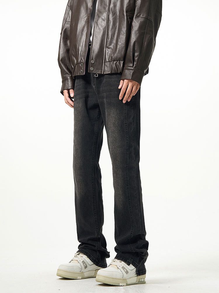 Japanese Brand × Jean Washed straight retro cleanfit flared jeans for men Size US 32 / EU 48 - 4 Thumbnail