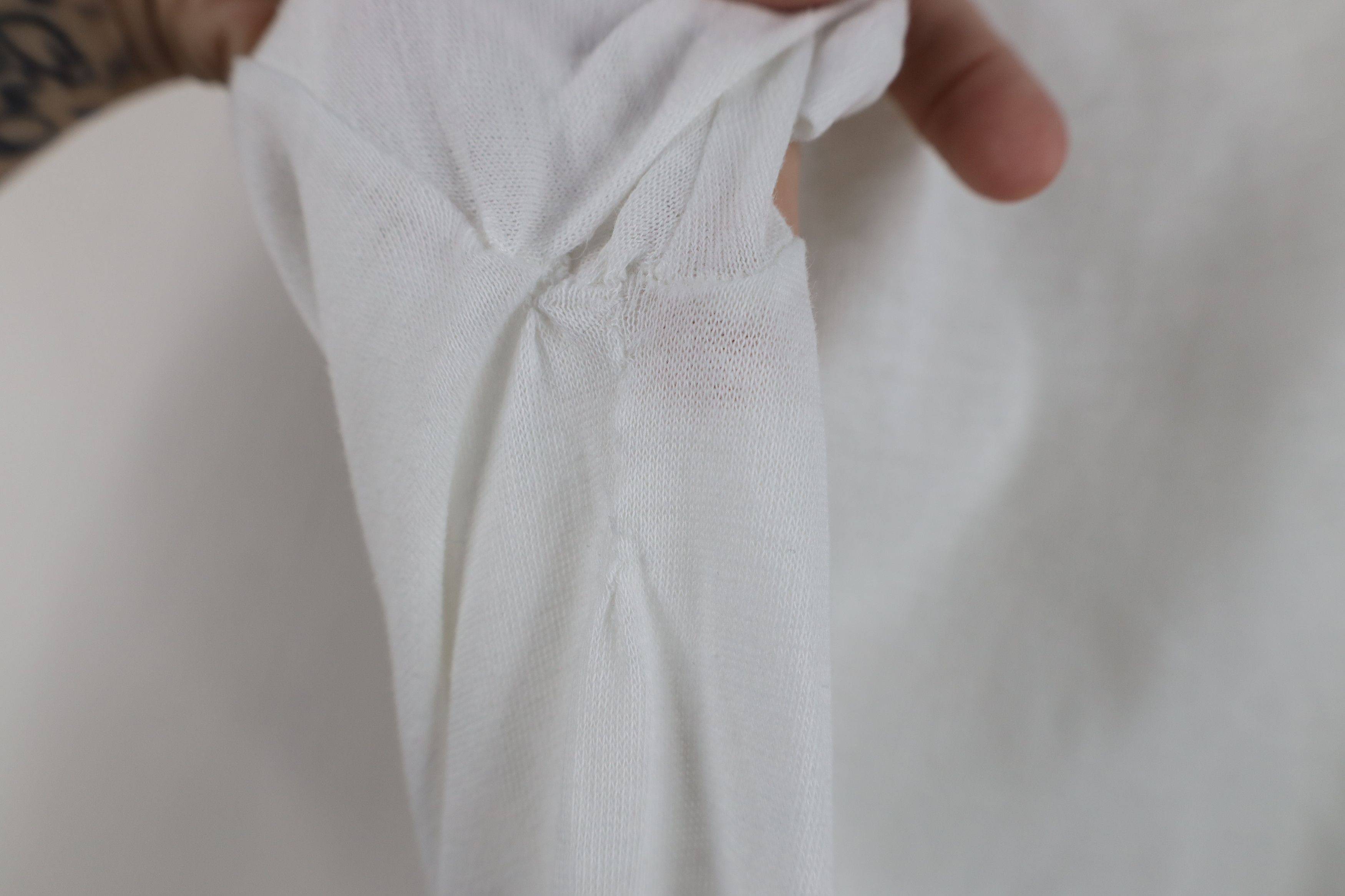 Vintage Vintage 90s Streetwear Blank Super Thin T-Shirt White USA Size US L / EU 52-54 / 3 - 5 Thumbnail