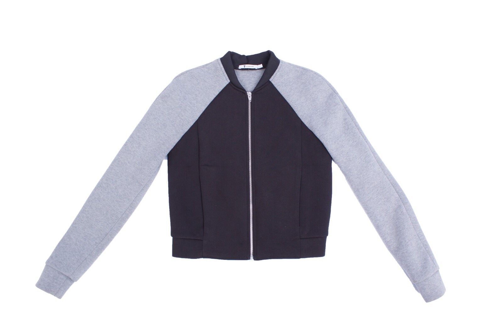 Alexander Wang × T by Alexander Wang T Alexander WANG Women's Bomber, Gray Sleeve, Black Body Size S / US 4 / IT 40 - 2 Thumbnail
