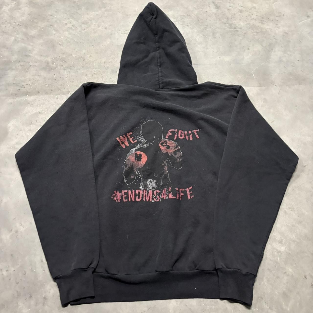 Japanese Brand × Vintage Crazy Vintage Y2K/2000s Black Streetwear Essential Hoodie! Size US M / EU 48-50 / 2 - 7 Thumbnail