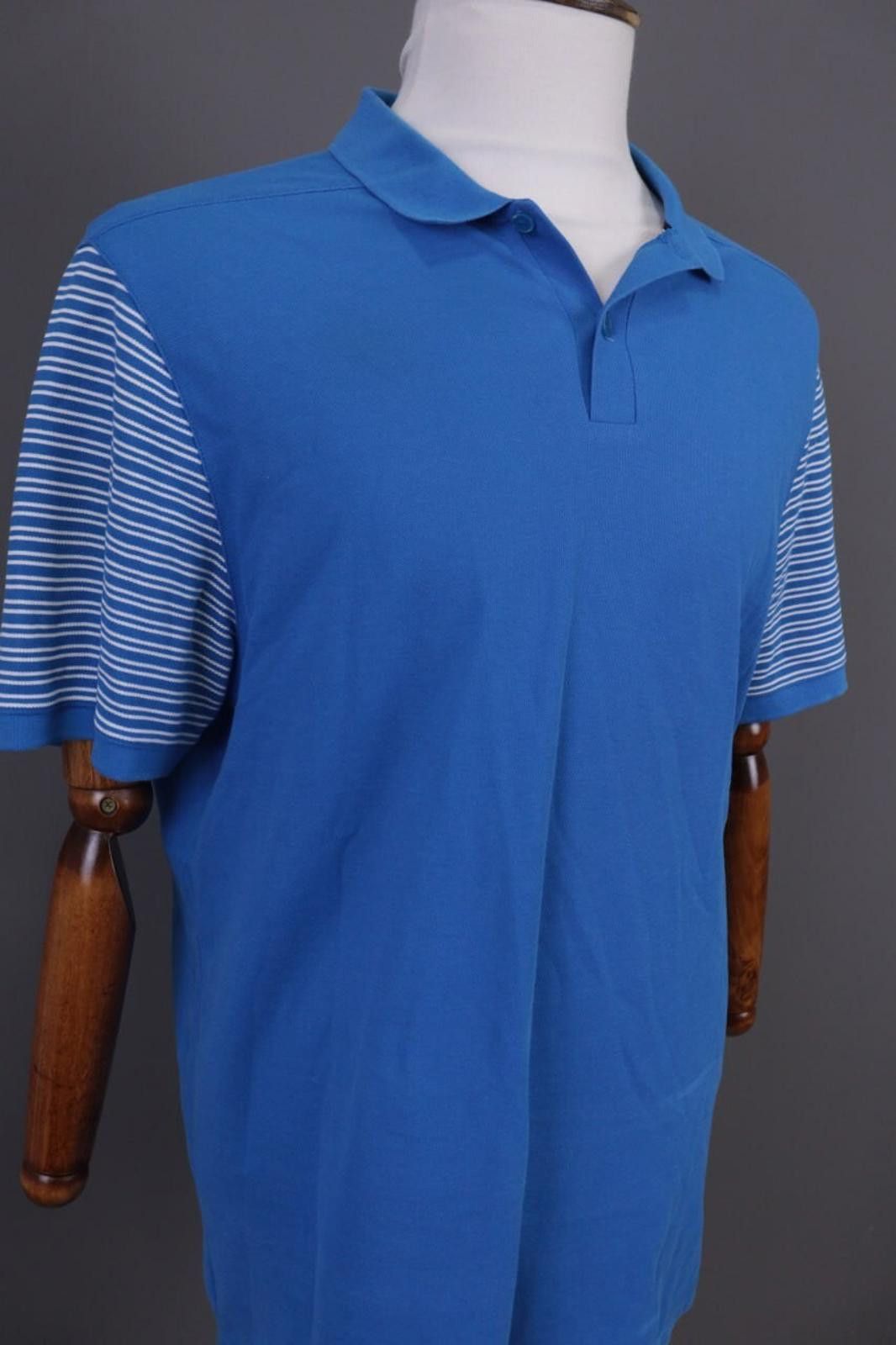 Nike Nike Golf Dri Fit Blue Striped Tennis Polo Shirt Size L Size US L / EU 52-54 / 3 - 5 Thumbnail