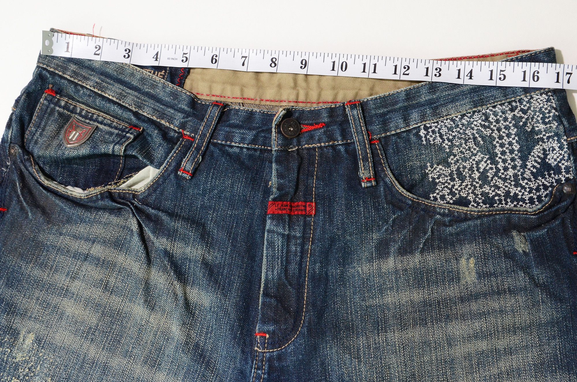 Marithe + Francois Girbaud [Tiny Hole] M+FG Jorts W34 Raw Denim Special 2006 Carft Size US 34 / EU 50 - 15 Thumbnail