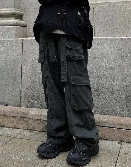 VIBE Cargo Baggy Black Pants Size US 32 / EU 48 - 4 Thumbnail