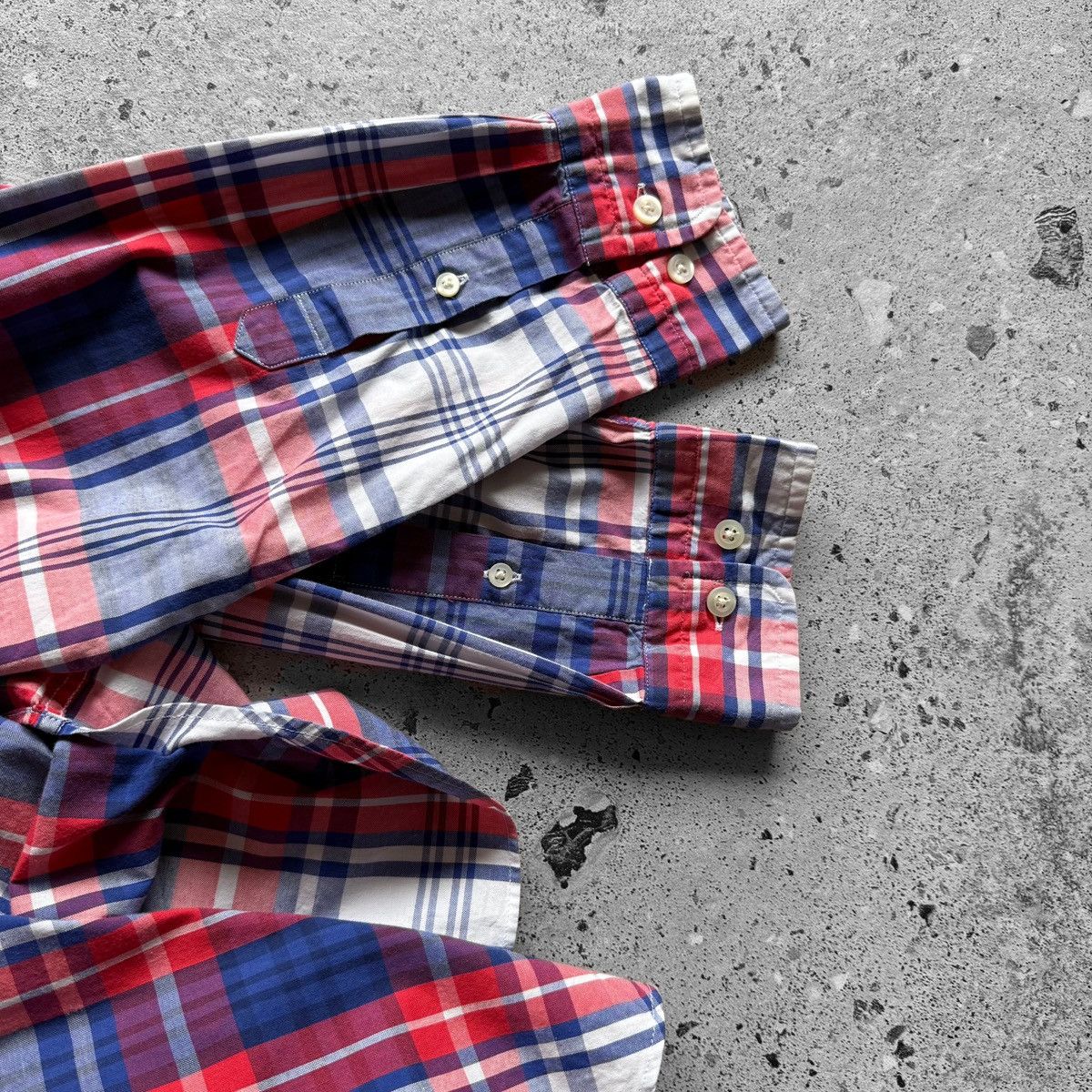 Gant Gant Mens Red Blue Striped Egyptian Cotton Button Down Shirt Size US L / EU 52-54 / 3 - 4 Thumbnail