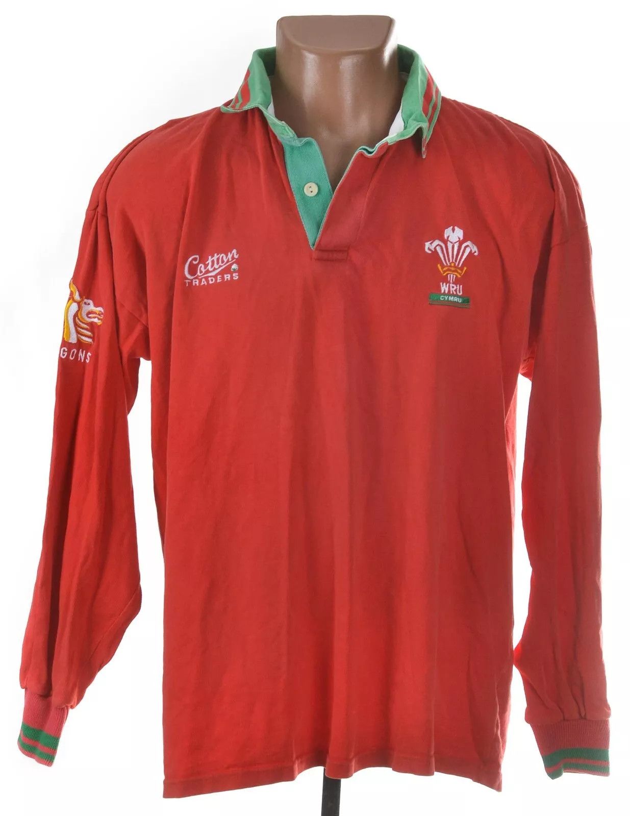 Cotton Traders WALES 1996/1997 RUGBY UNION SHIRT JERSEY COTTON TRADERS XL Size US XL / EU 56 / 4 - 1 Thumbnail
