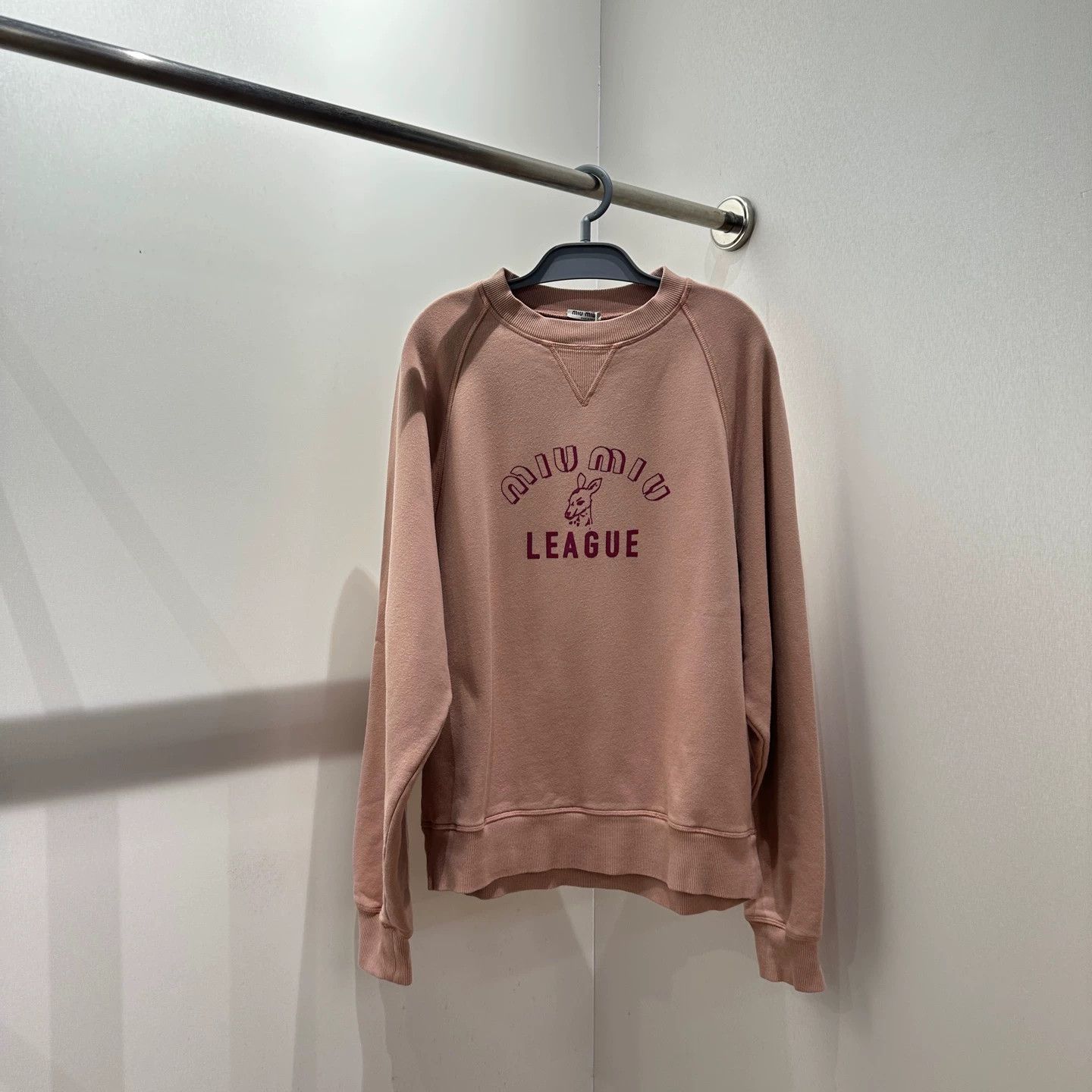 Miu Miu mar08 logo long sleeve sweatshirt XS