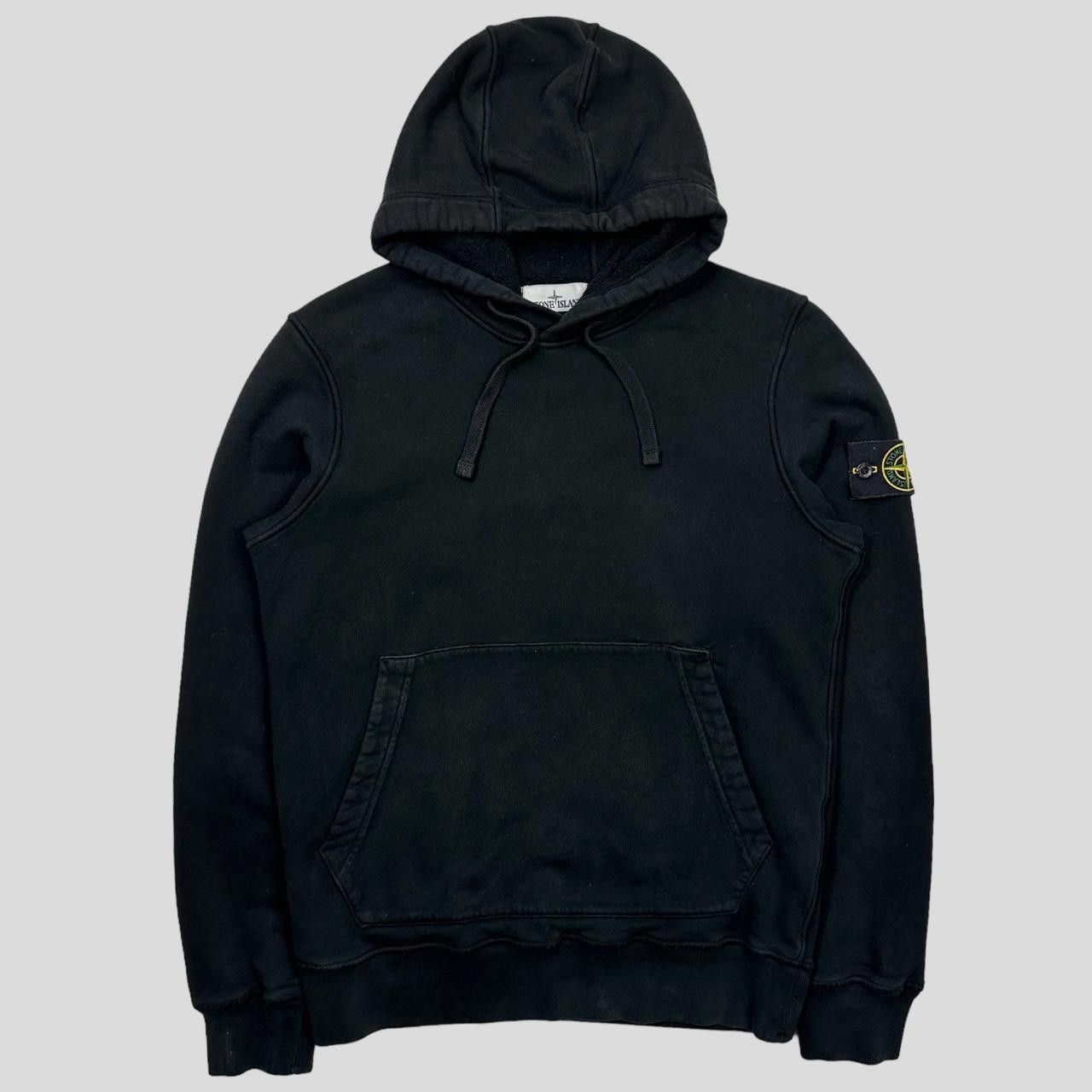 image of Stone Island Aw20 Black Pullover Hoodie - S/m, Men's (Size Small)
