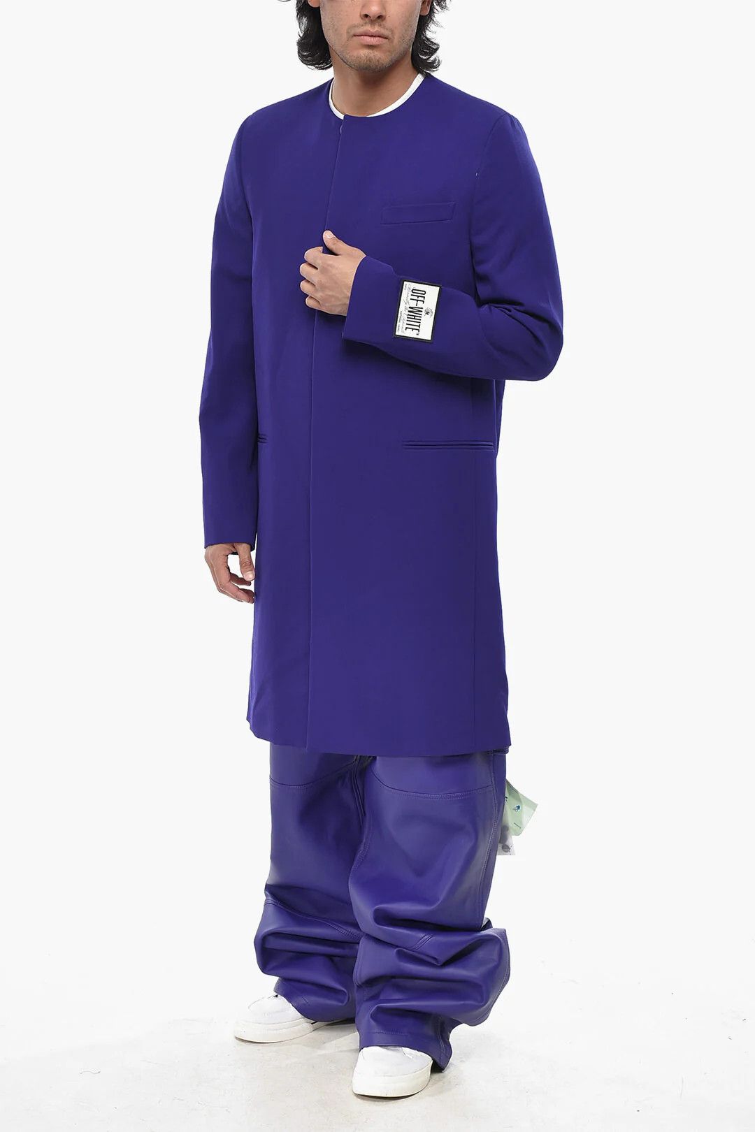 Off-White og1mm0426 Wool Coat in Purple Size US M / EU 48-50 / 2 - 4 Thumbnail