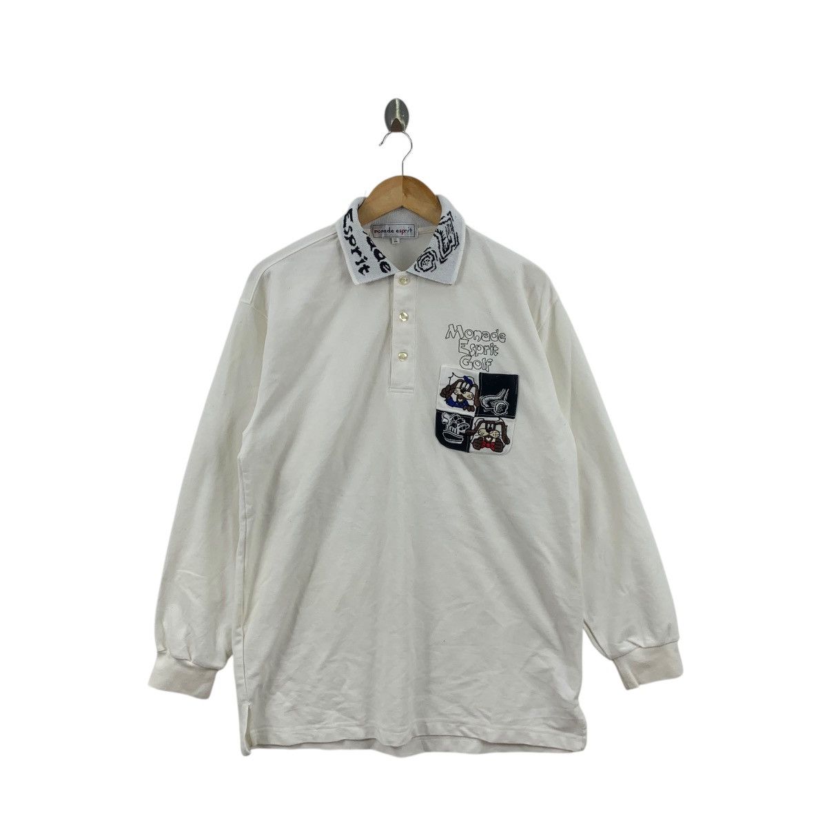 Esprit Vintage MONADE ESPRIT GOLF Dog Cartoon Pocket Polo Tee Size L / US 10 / IT 46 - 3 Thumbnail