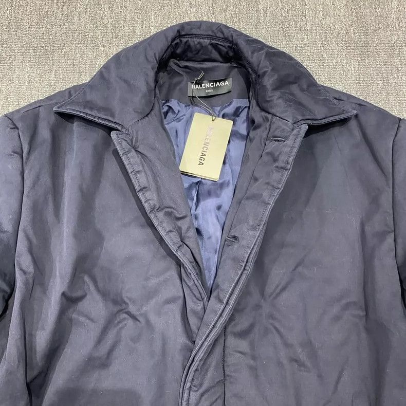 Balenciaga Balenciaga Blue Cotton Long Coat Size 44-2505 Size US L / EU 52-54 / 3 - 4 Thumbnail