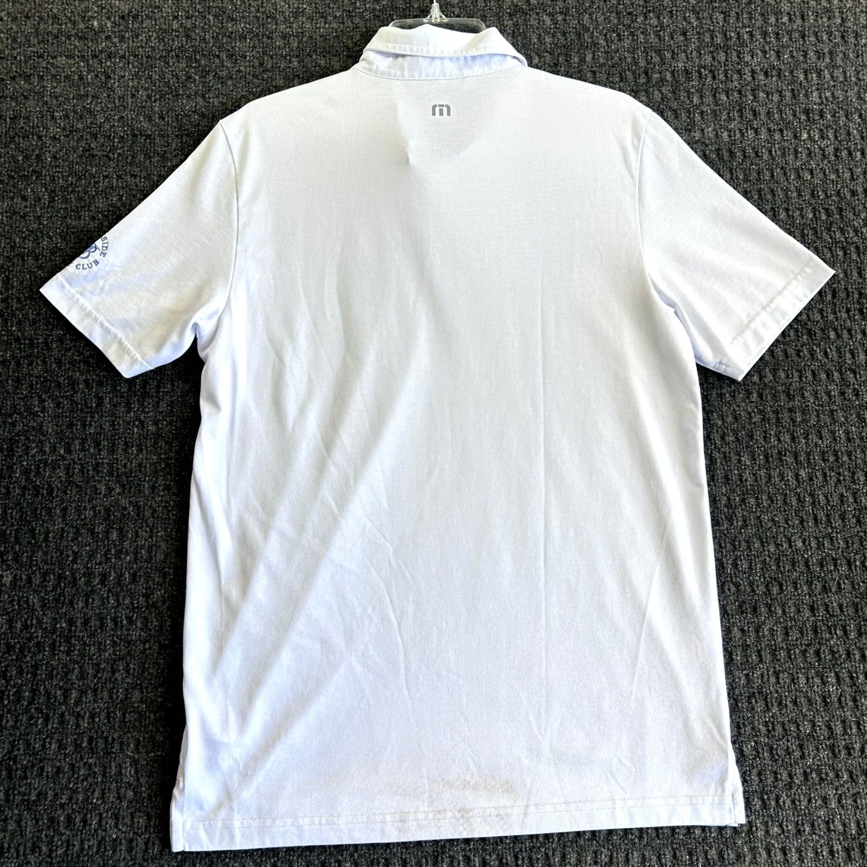 TravisMathew Travis Mathew Polo Shirt Mens M White Striped Pima Cotton Casual Slim Fit Logo Golf Activewear Shirt Size US M / EU 48-50 / 2 - 4 Thumbnail