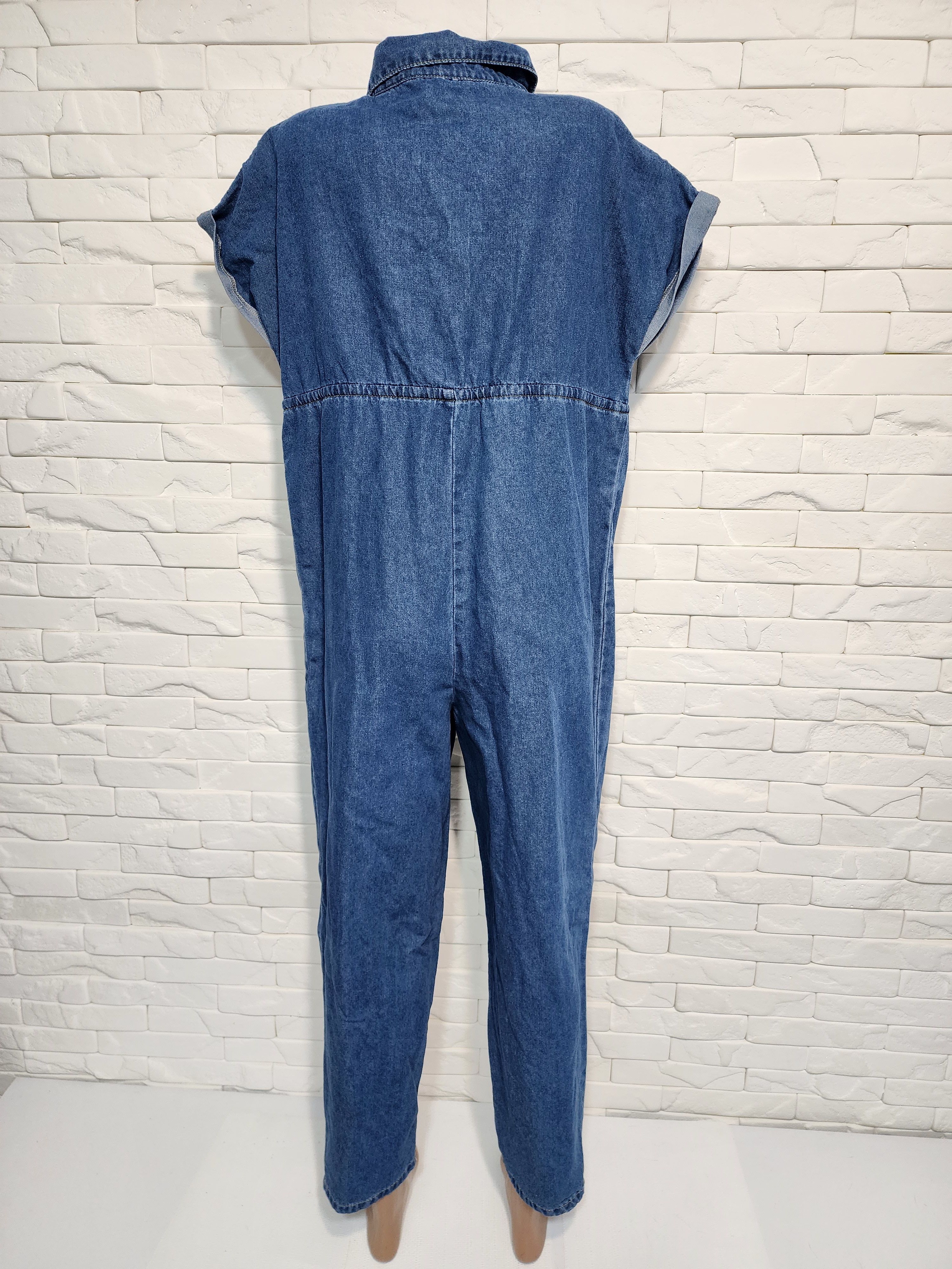 Denim & Co. Women's cotton jumpsuit. Size 42" / US 20 - 4 Thumbnail