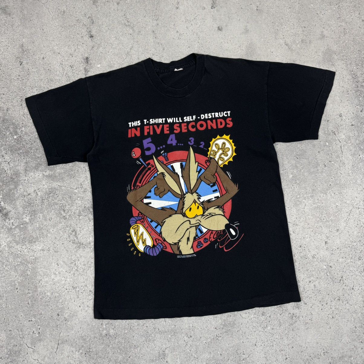 Cartoon Network × Vintage × Warner Bros Vintage 1992 Willie E Coyote This T Shirt Will Self Distruct Size US M / EU 48-50 / 2 - 3 Thumbnail