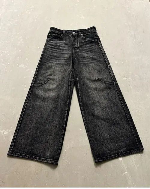 VIBE Retro Wash Baggy Embroidered Straight Jeans Size US 30 / EU 46 - 3 Thumbnail