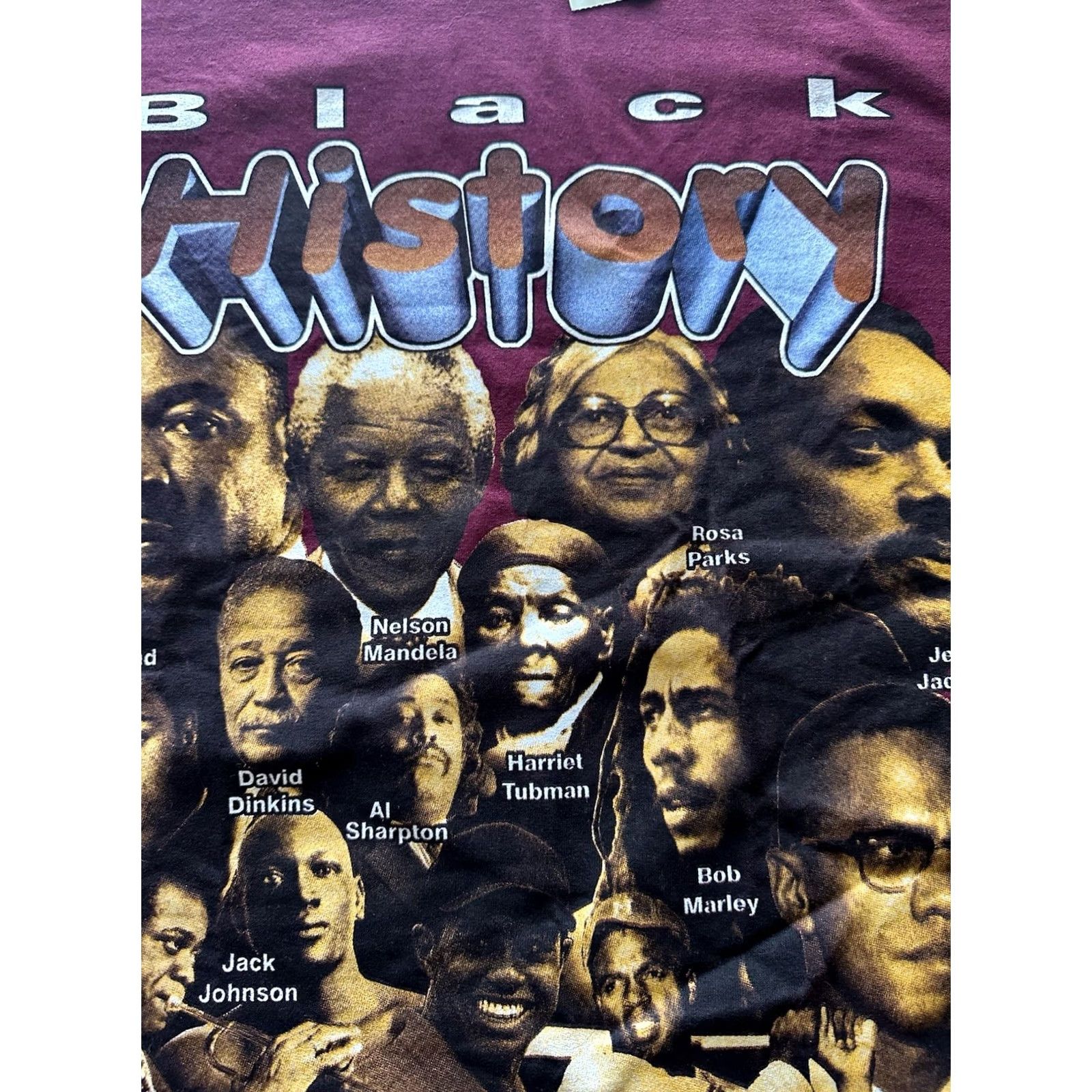 Gildan VINTAGE 90s 1995 Black American MLK MLK Rap Tee Gildan T-Shirt 2XL US USA Burgundy NWT Size US XXL / EU 58 / 5 - 4 Thumbnail
