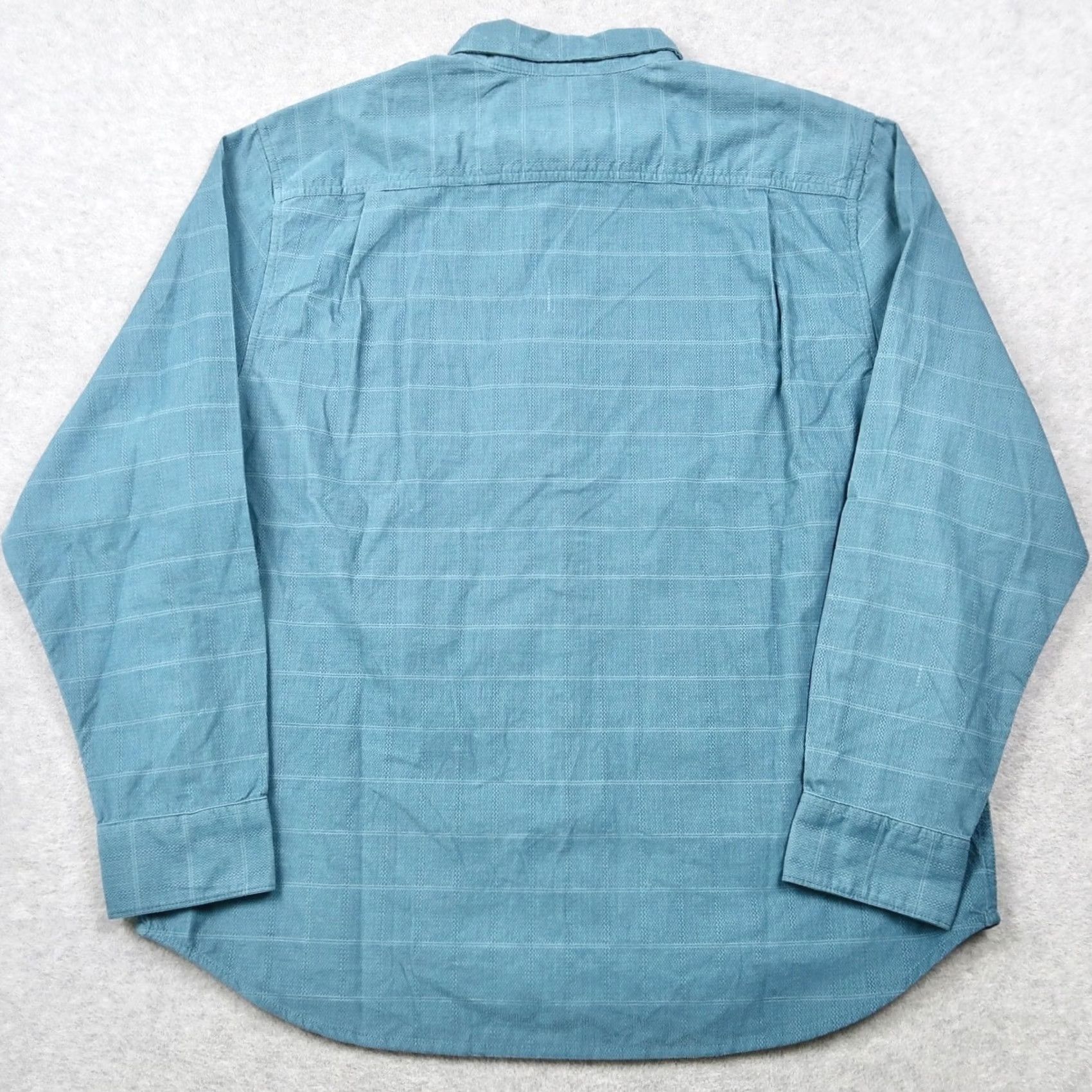 Tommy Bahama Tommy Bahama Mens XL Teal Blue Textured Long Sleeve Button Down Shirt Size US XL / EU 56 / 4 - 2 Thumbnail