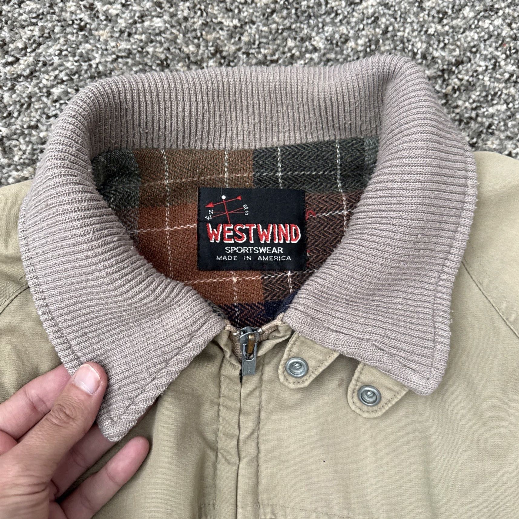 Vintage Vintage West Wind Jacket Coat Mens L Tan Cotton Blend Lined 70s 80s USA Ranch Casual Coat Winter Fall Spring Sound USA Men Lup Size US L / EU 52-54 / 3 - 3 Thumbnail