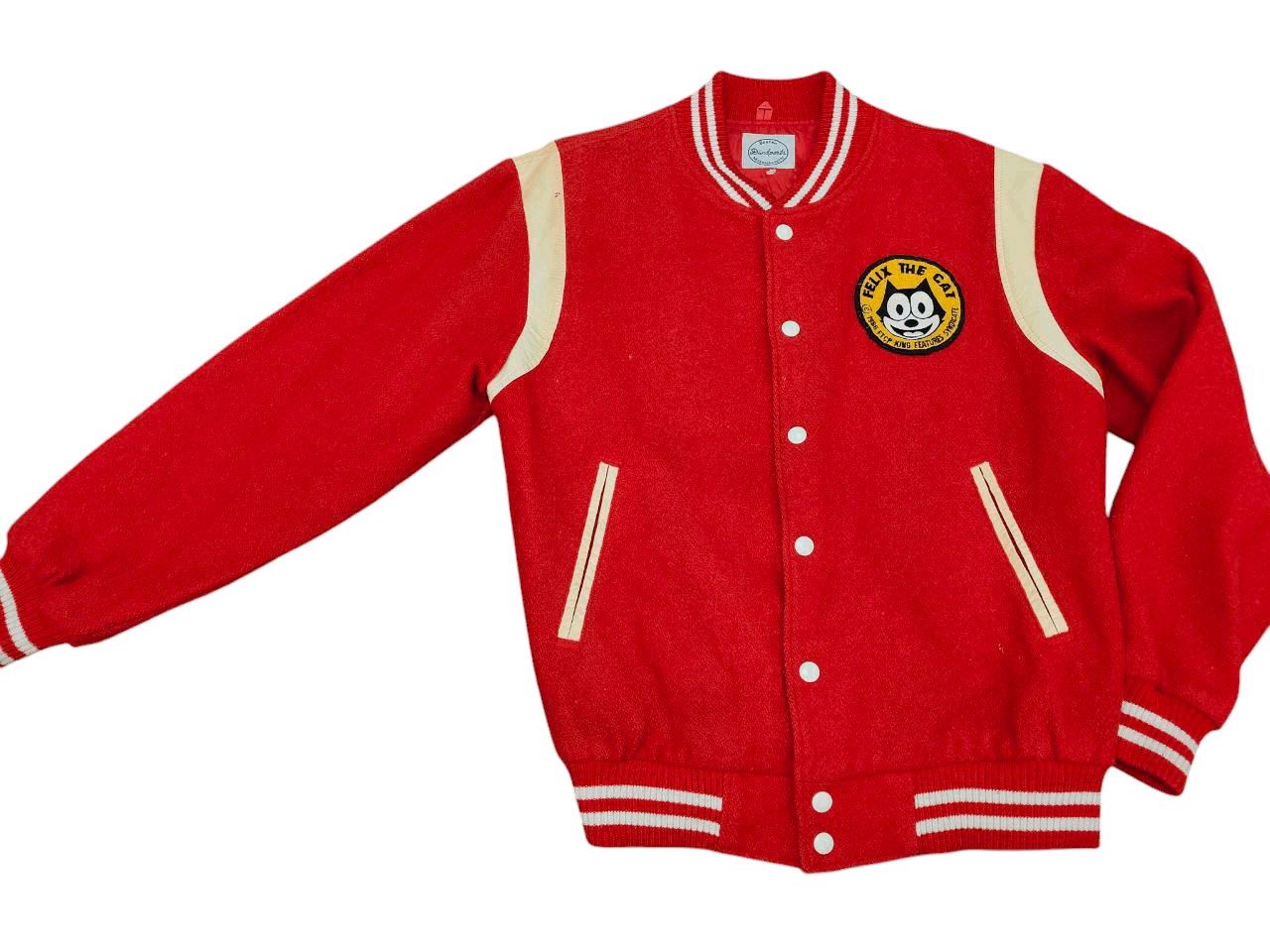 Vintage 80s Vintage Felix The Cat Wool Varsity Jacket Size US M / EU 48-50 / 2 - 3 Thumbnail
