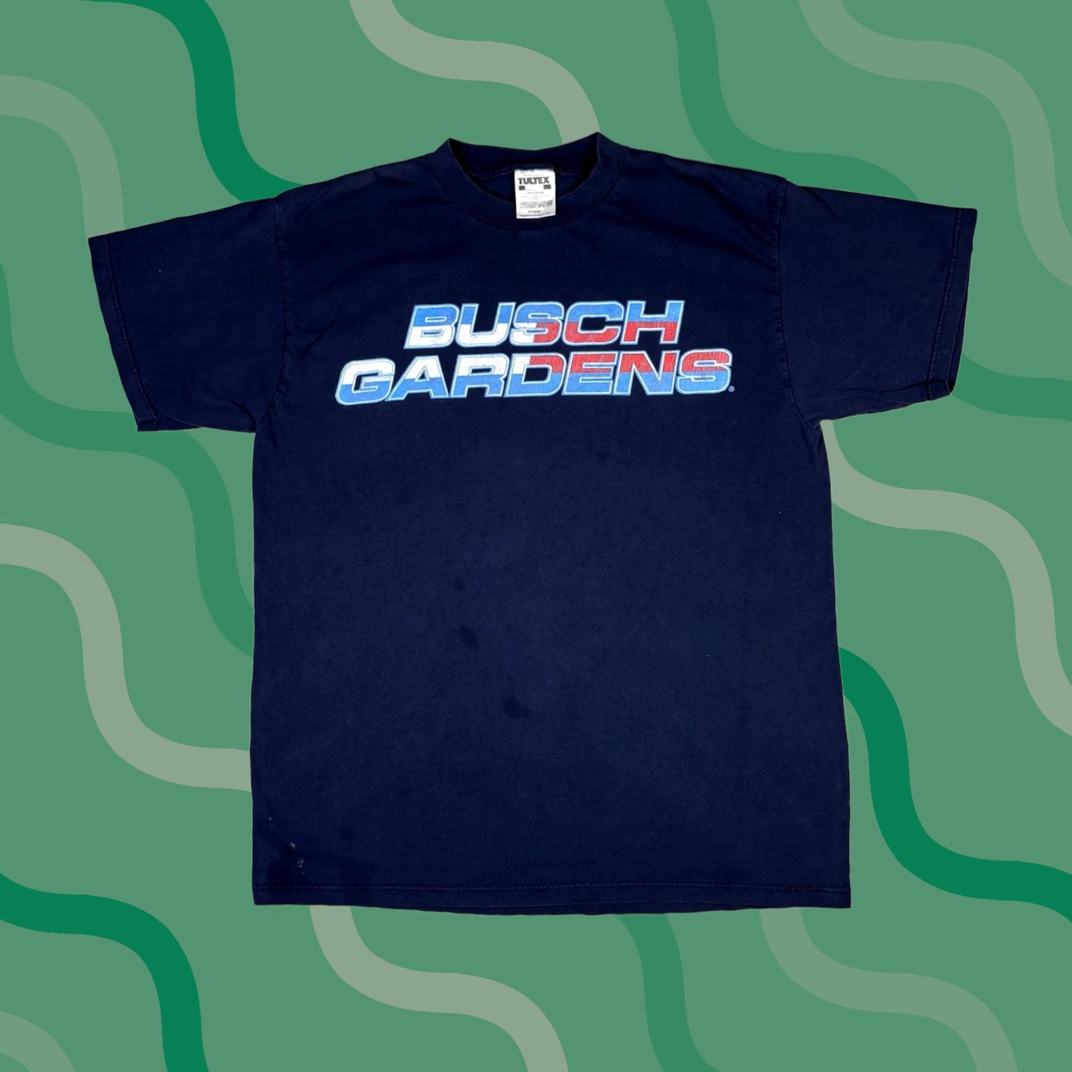 Tultex VINTAGE Busch Gardens T Shirt Navy Blue Adult XL 90s Size US XL / EU 56 / 4 - 1 Thumbnail