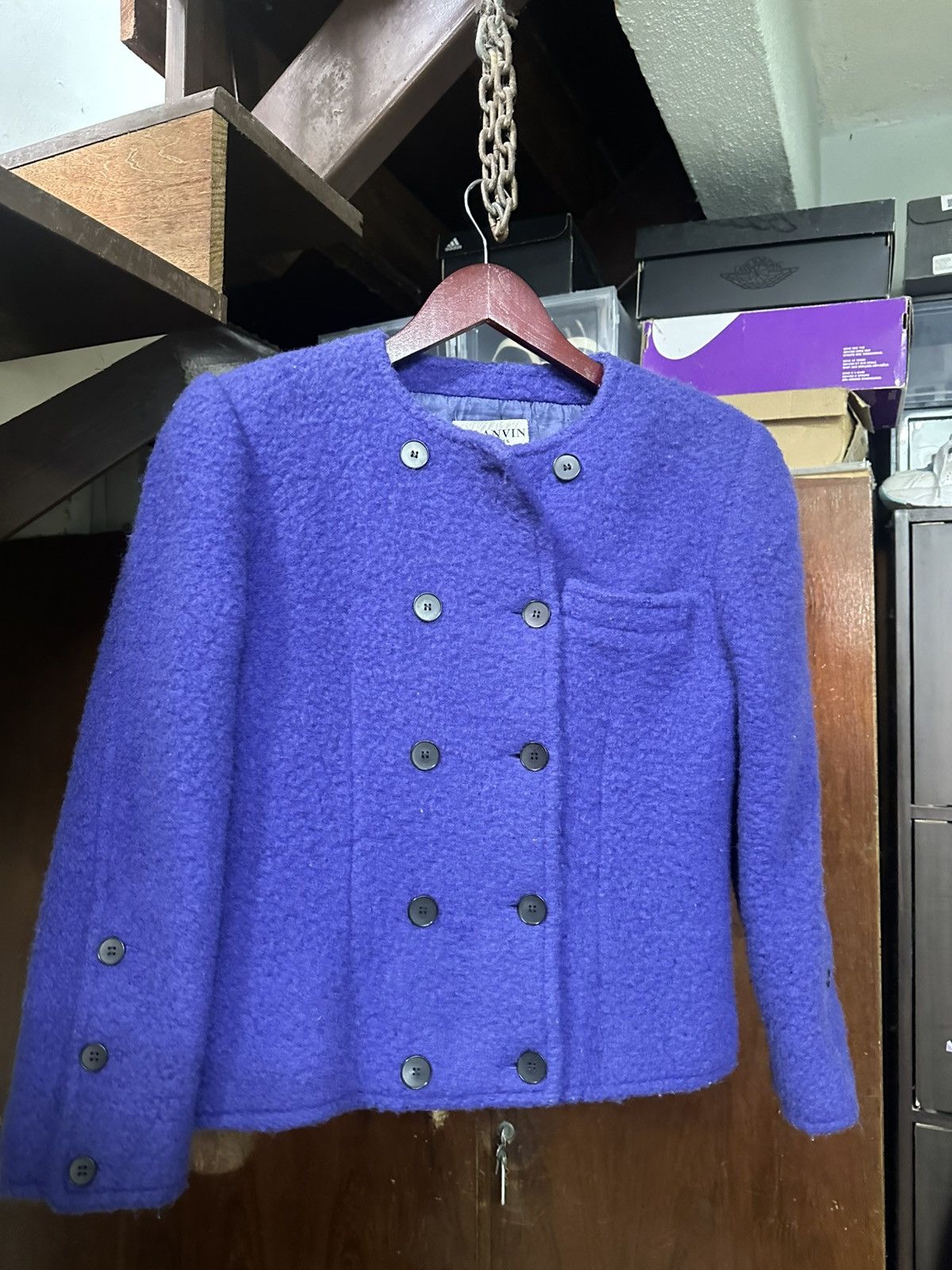Lanvin Lanvin Paris Fleece Crop Top Coat Size S / US 4 / IT 40 - 4 Thumbnail