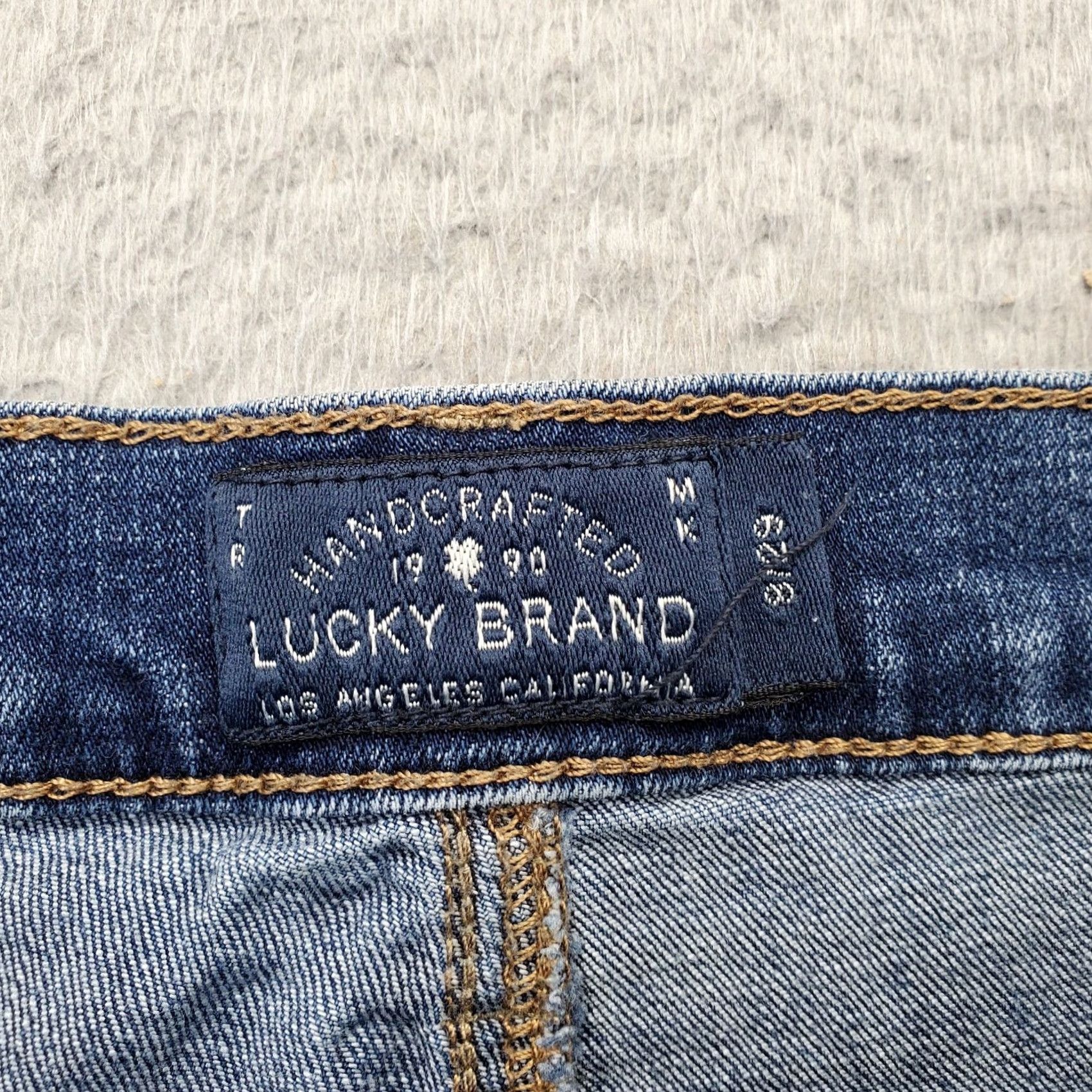 Lucky Brand Lucky Brand Bridgette Skinny Jeans Womens Size 8 Navy Denim Distressed Jeans 8/29 Womens Distressed Navy Denim Skinny Jeans Size 30" / US 8 / IT 44 - 6 Thumbnail