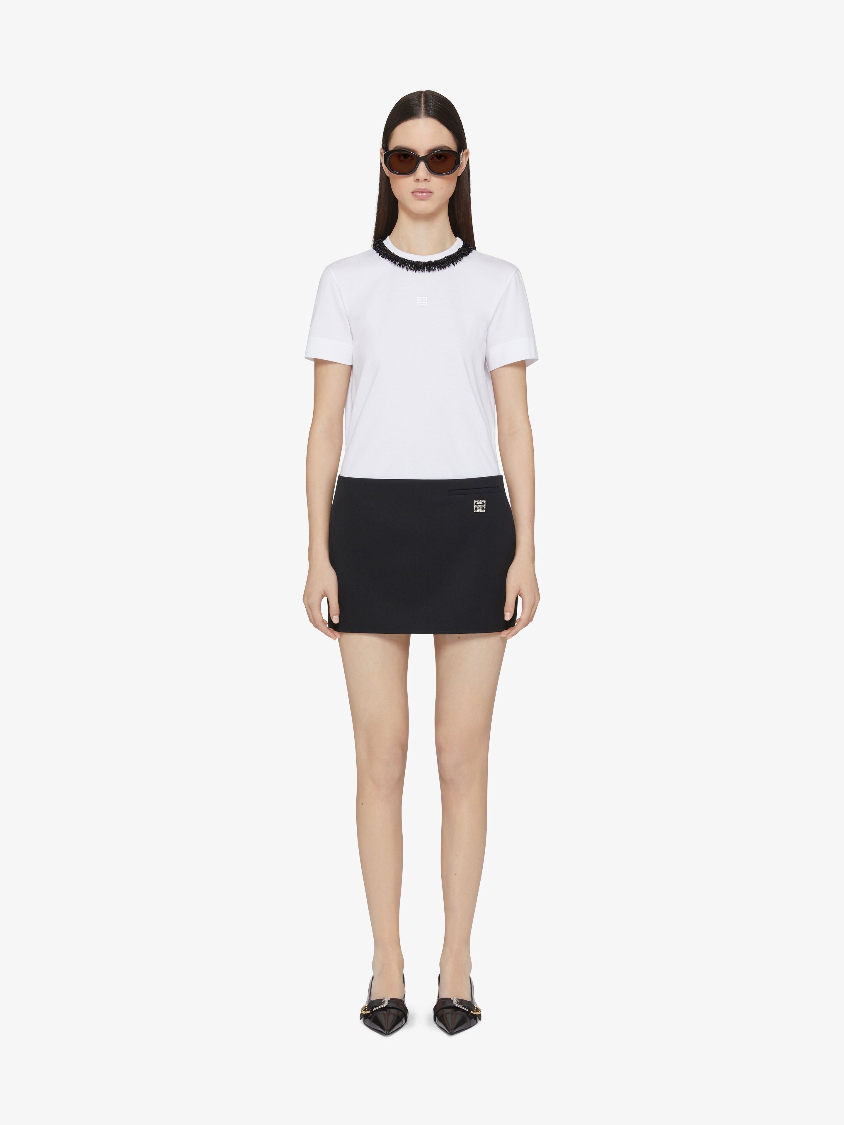 Givenchy o1srvl11e0725 Slim Fit T-Shirt in White Size XS / US 0-2 / IT 36-38 - 3 Thumbnail