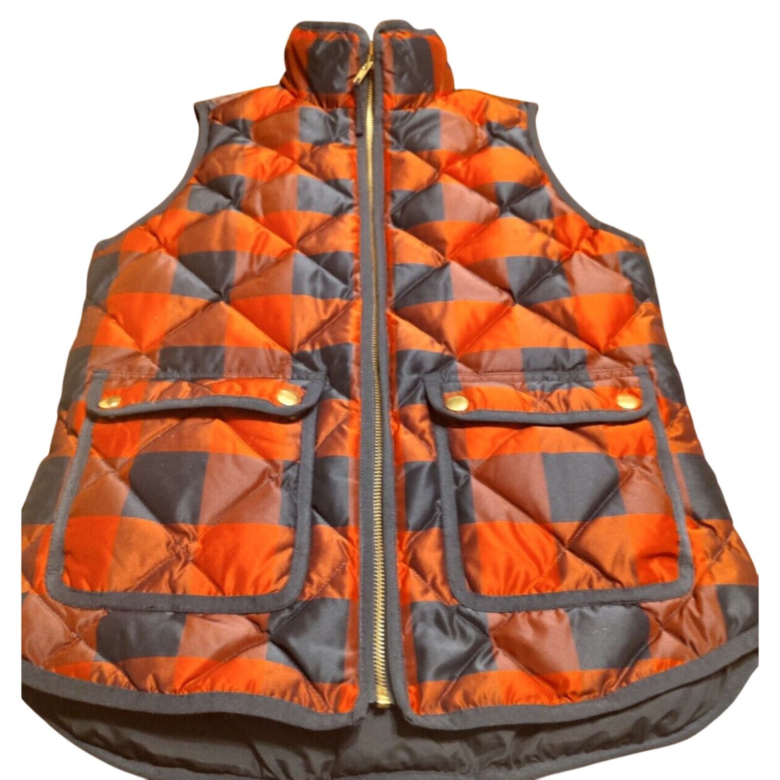 J.Crew WOMEN'S J. Crew Buffalo Plaid Quilted Puffer Vest XS NEW Size XS / US 0-2 / IT 36-38 - 1 Thumbnail