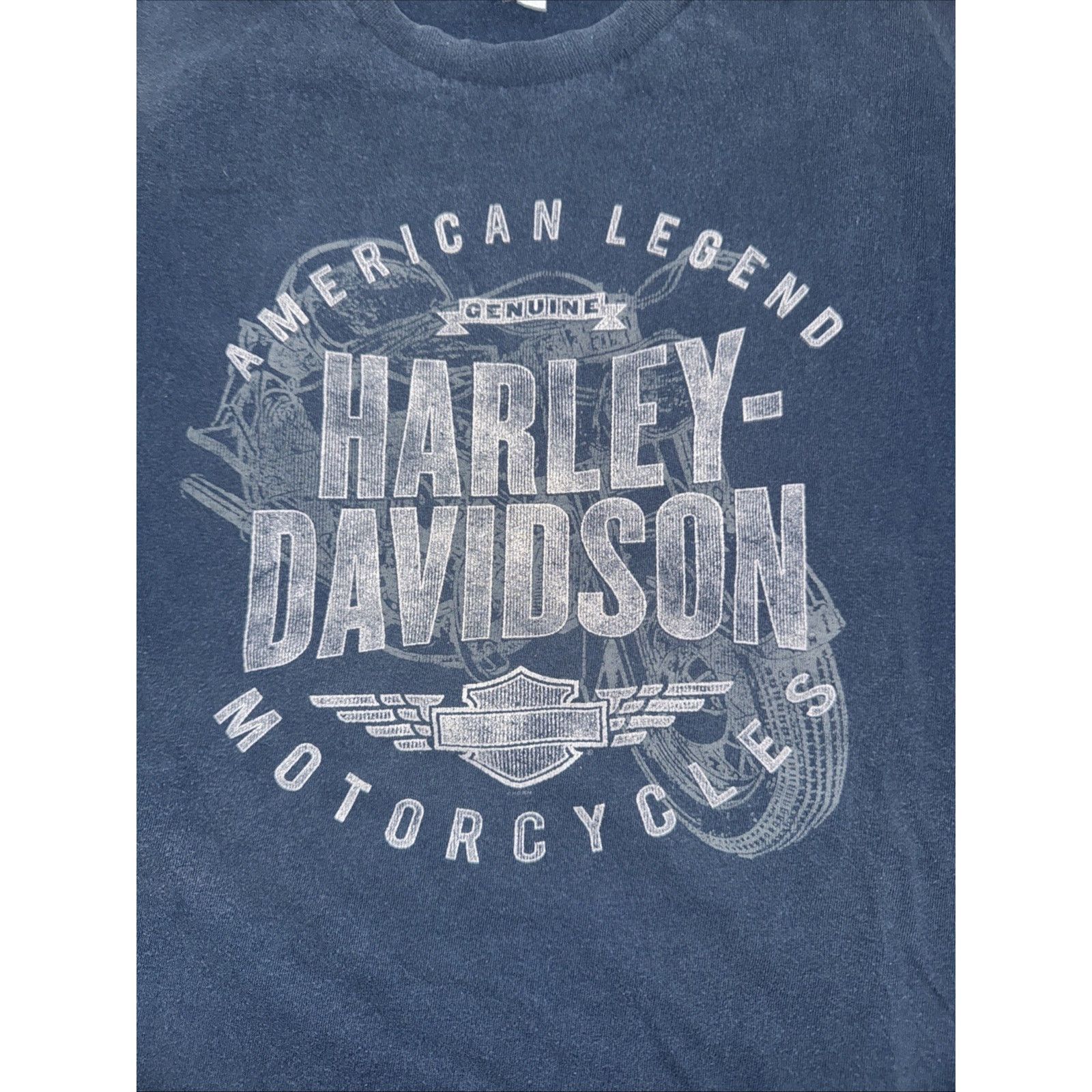 Harley Davidson × Vintage Harley-Davidson T-Shirt XL Blue Y2K Biker Graphic 23x27 Size US XL / EU 56 / 4 - 2 Thumbnail